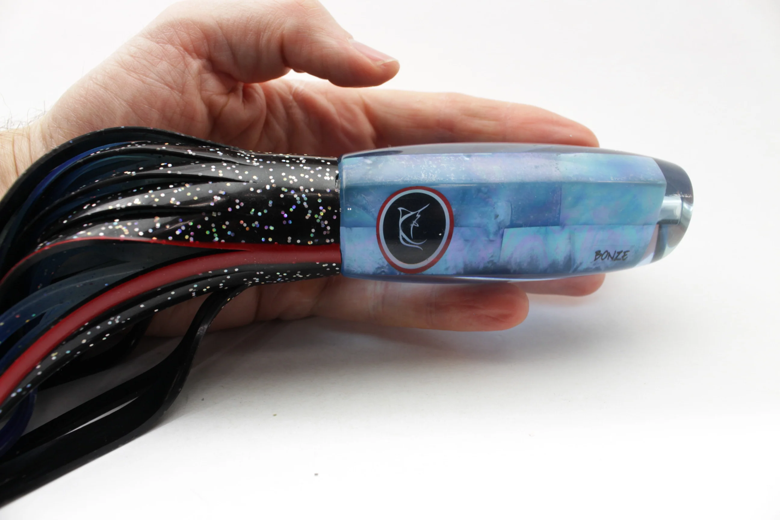 Bonze Lures Blue MOP-Black Sea Creature 12" 7.5oz - Image 4