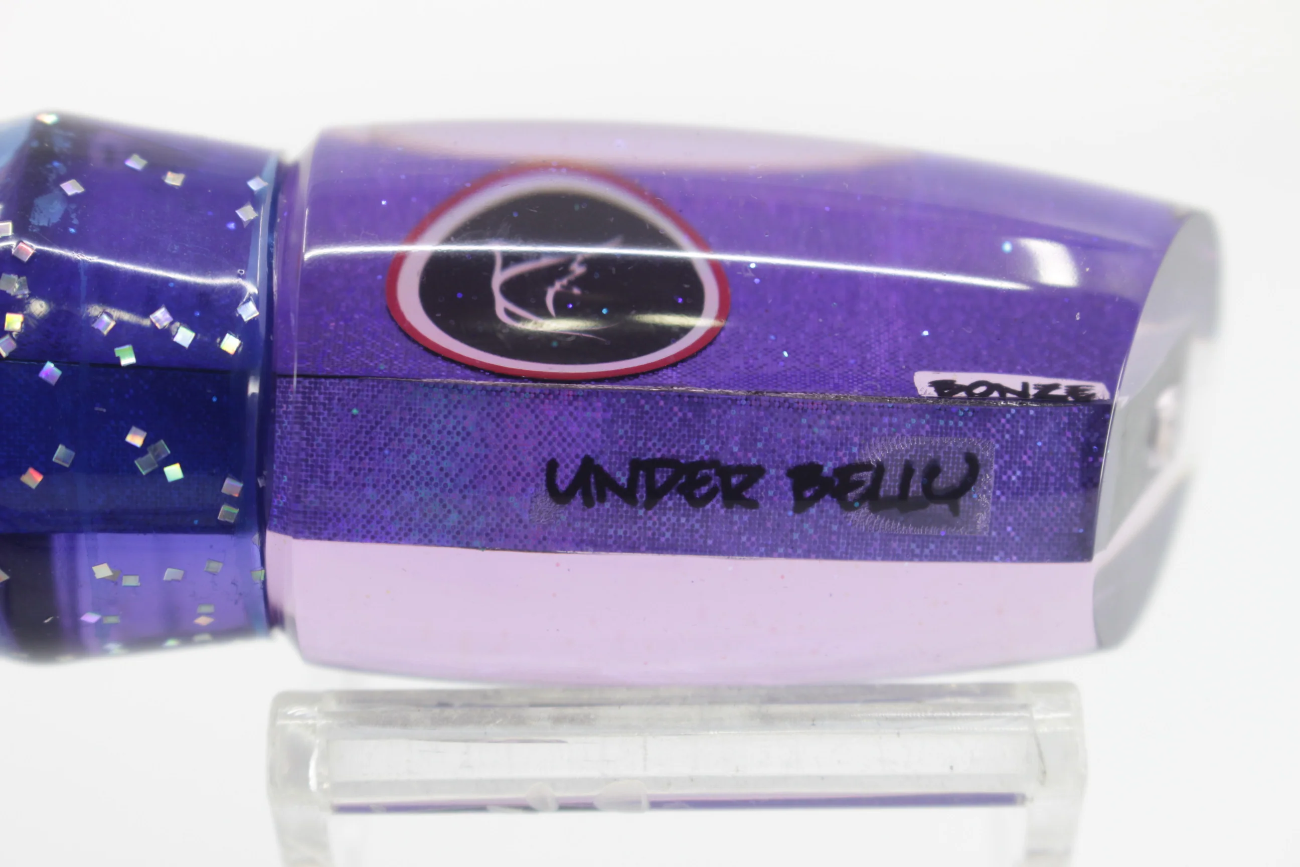 Bonze Lures Purple Rainbow Black Eyes Underbelly 10" 8oz Purple-Blue-Black-Pink - Image 6