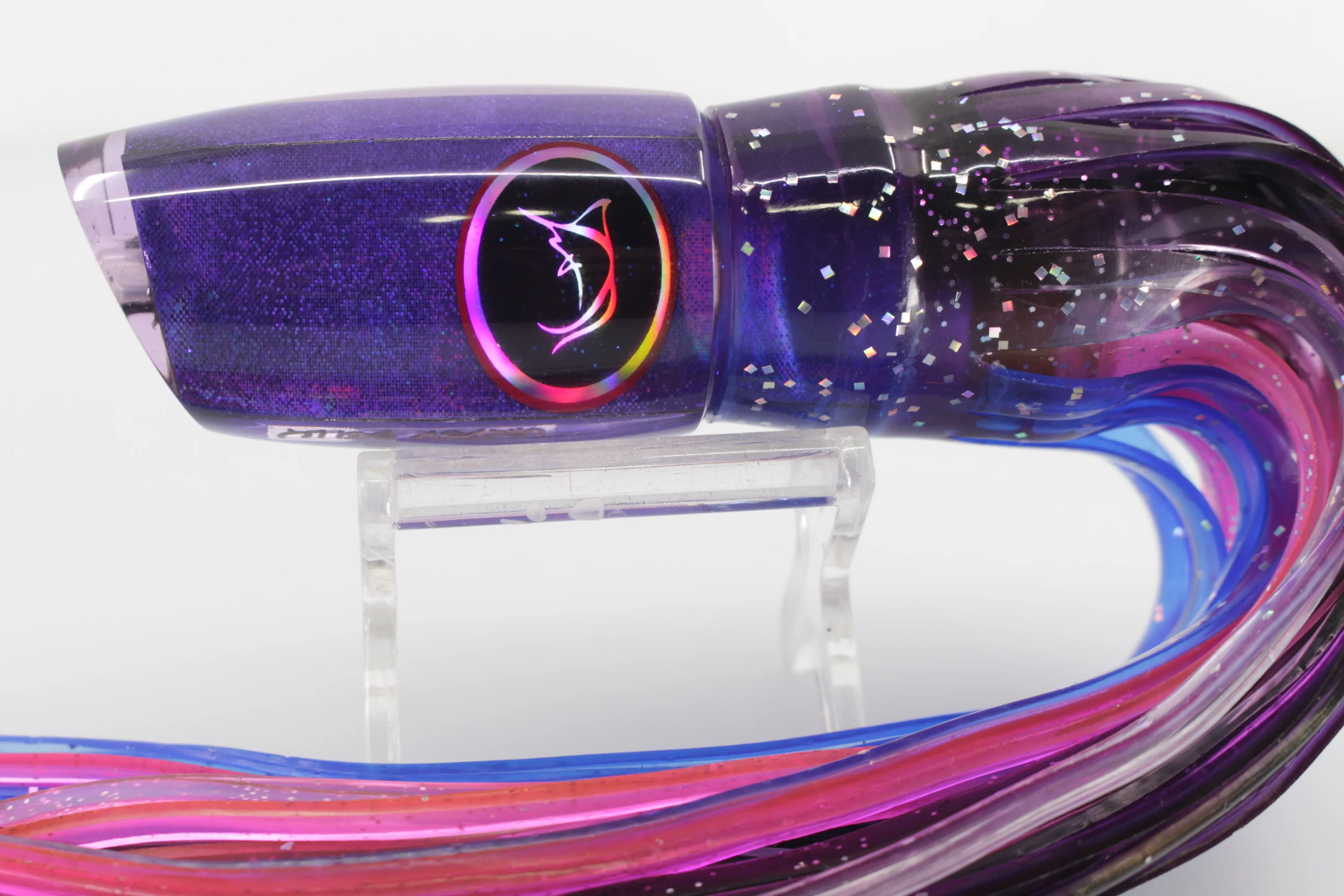 Bonze Lures Purple Rainbow Black Eyes Underbelly 10" 8oz Purple-Blue-Black-Pink - Image 8