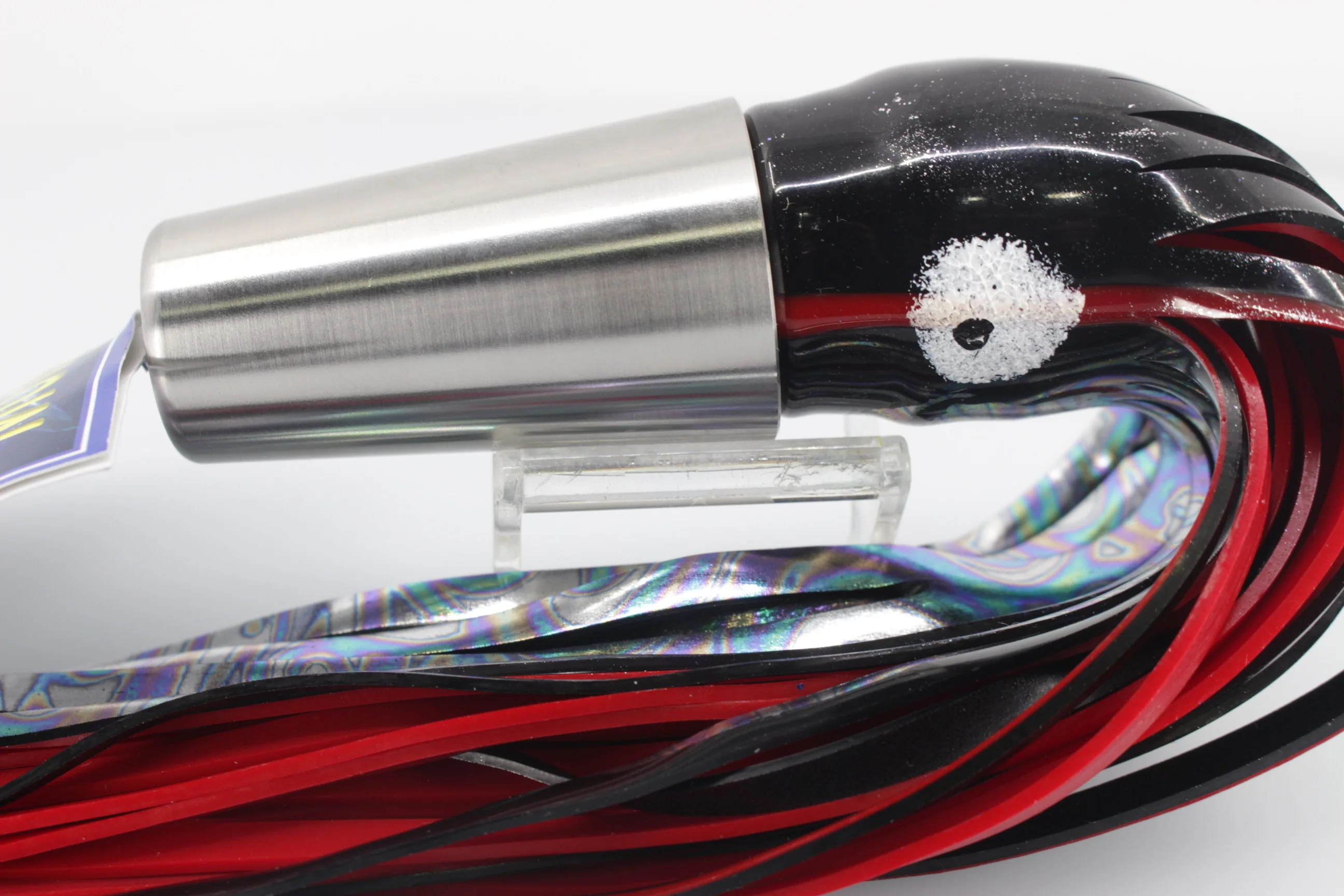Diamond Fishing Chrome Hi-Speed Molokai Jet 10" 19oz Skirted Black-Red - Image 5