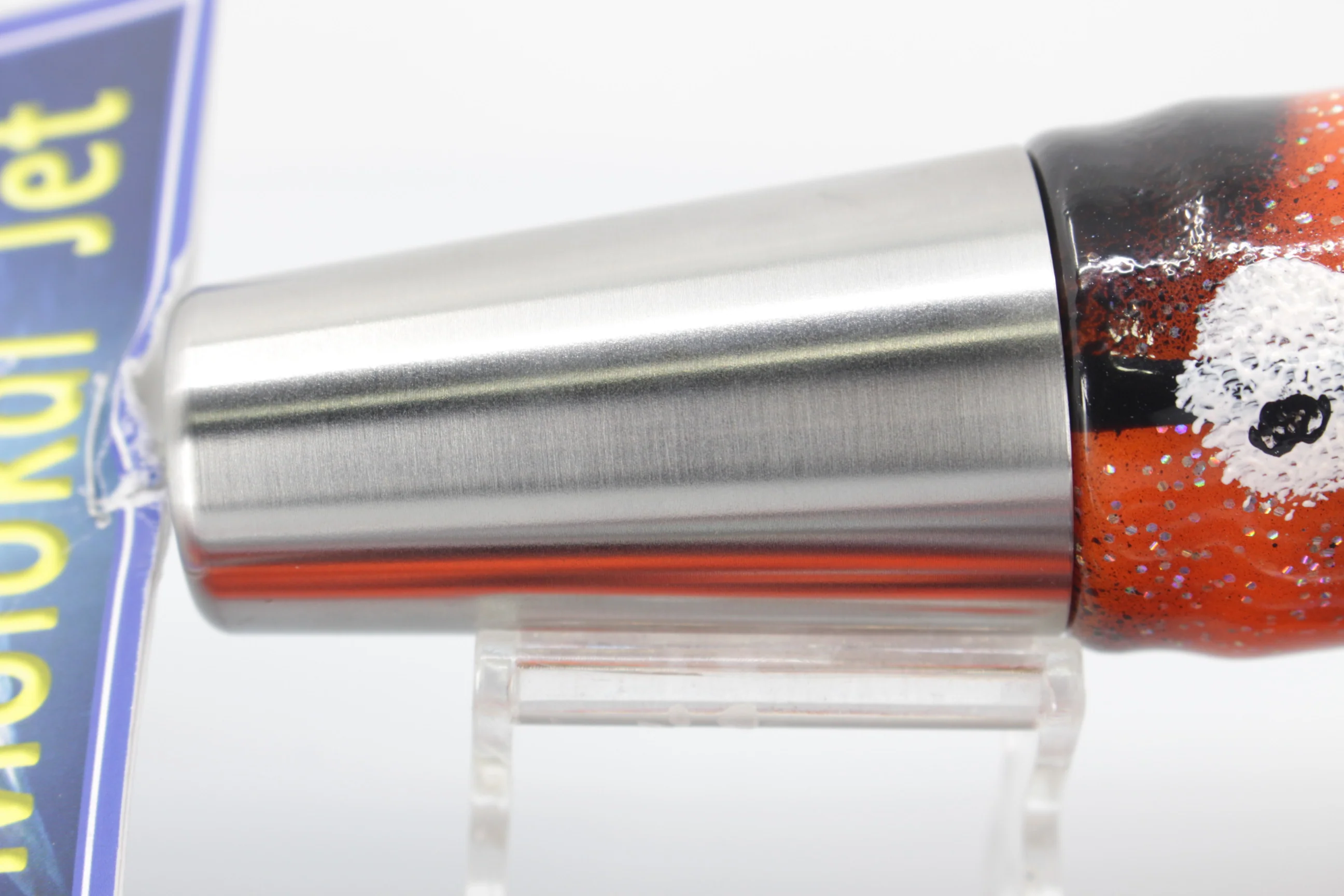 Diamond Fishing Chrome Hi-Speed Molokai Jet 10" 19oz Skirted Orange-Black - Image 3