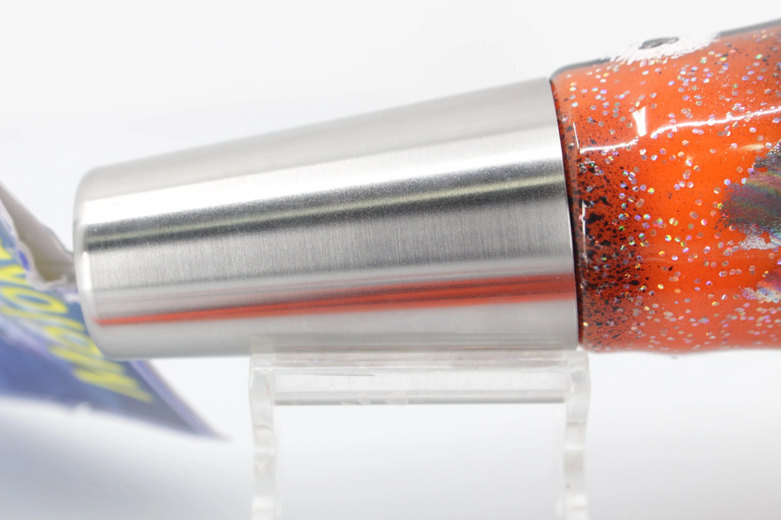 Diamond Fishing Chrome Hi-Speed Molokai Jet 10" 19oz Skirted Orange-Black - Image 4