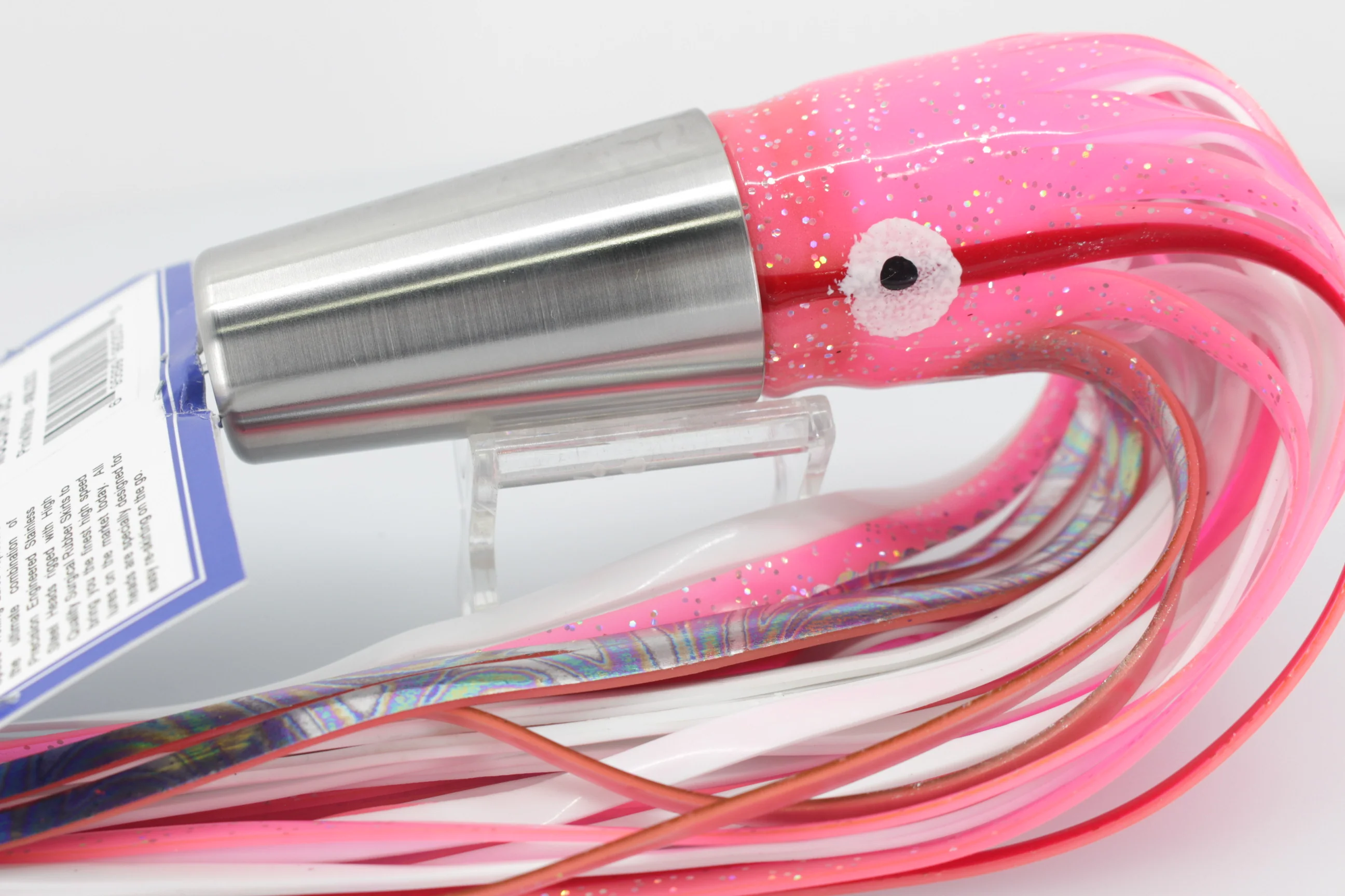 Diamond Fishing Chrome Hi-Speed Molokai Jet 10" 19oz Skirted Pink-White - Image 7