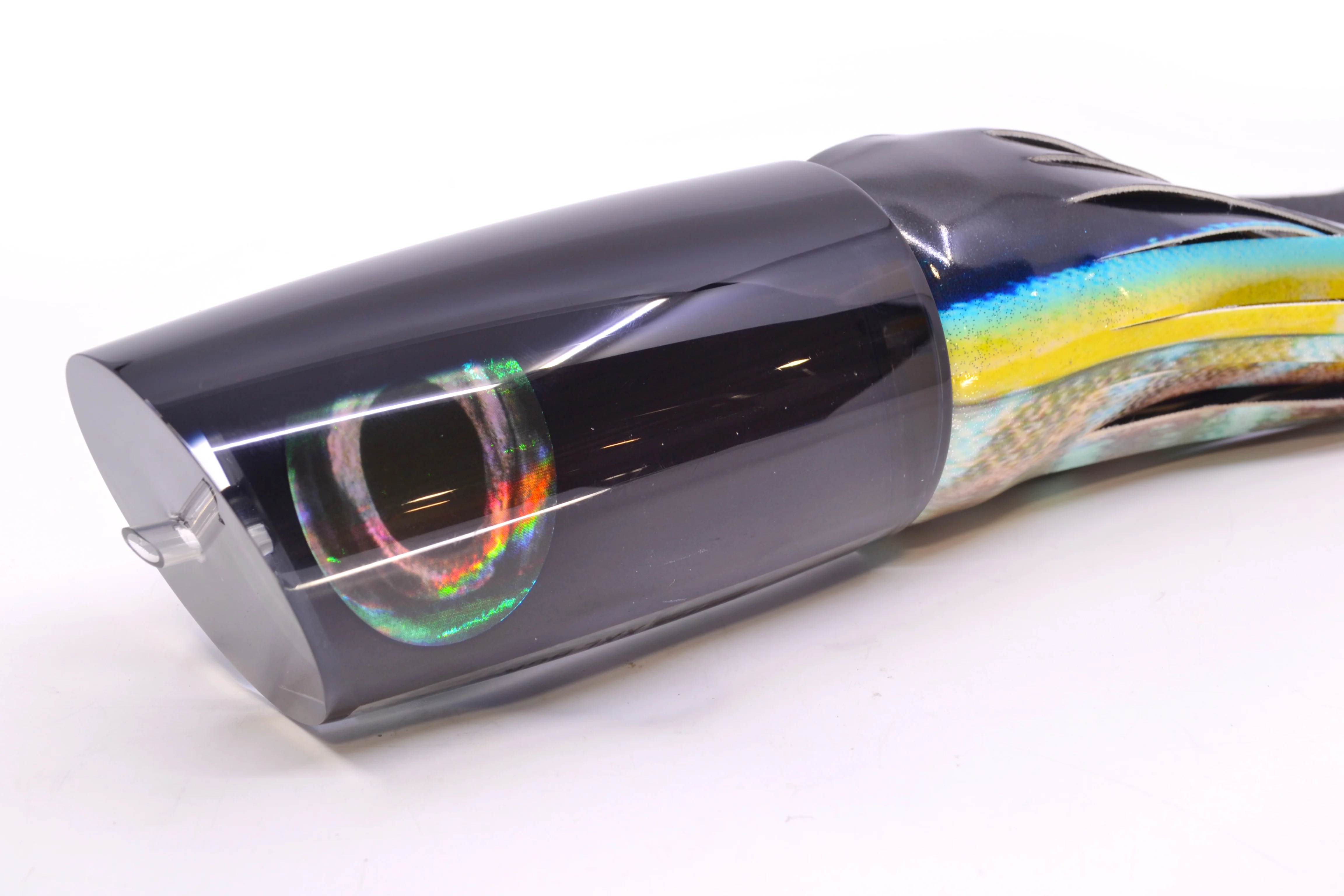 Moyes Lures Black Pearl Black Back Taxi Eyes XXL B.C.K. Teaser 18oz FT Vinyl - Image 3