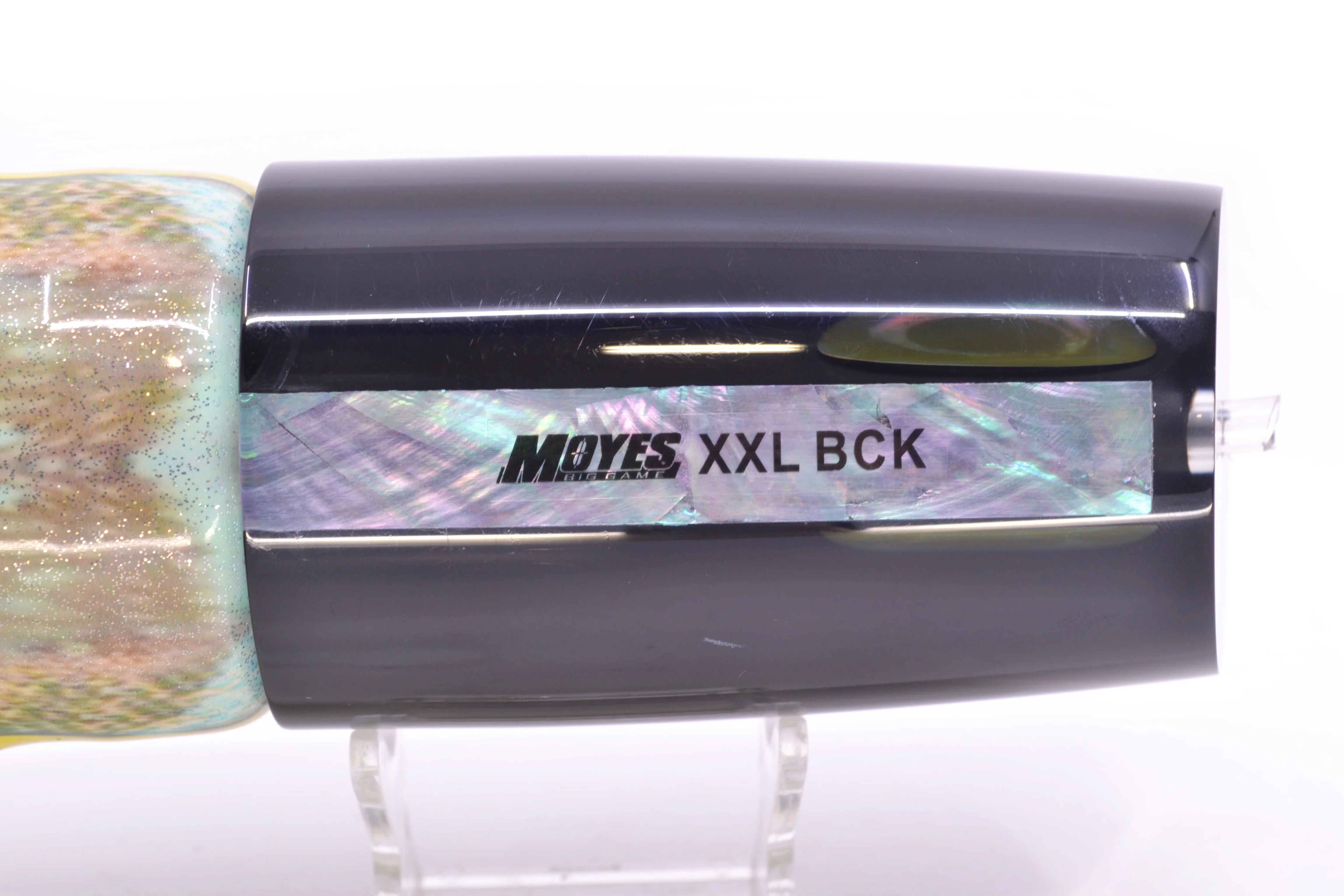 Moyes Lures Black Pearl Black Back Taxi Eyes XXL B.C.K. Teaser 18oz FT Vinyl - Image 6