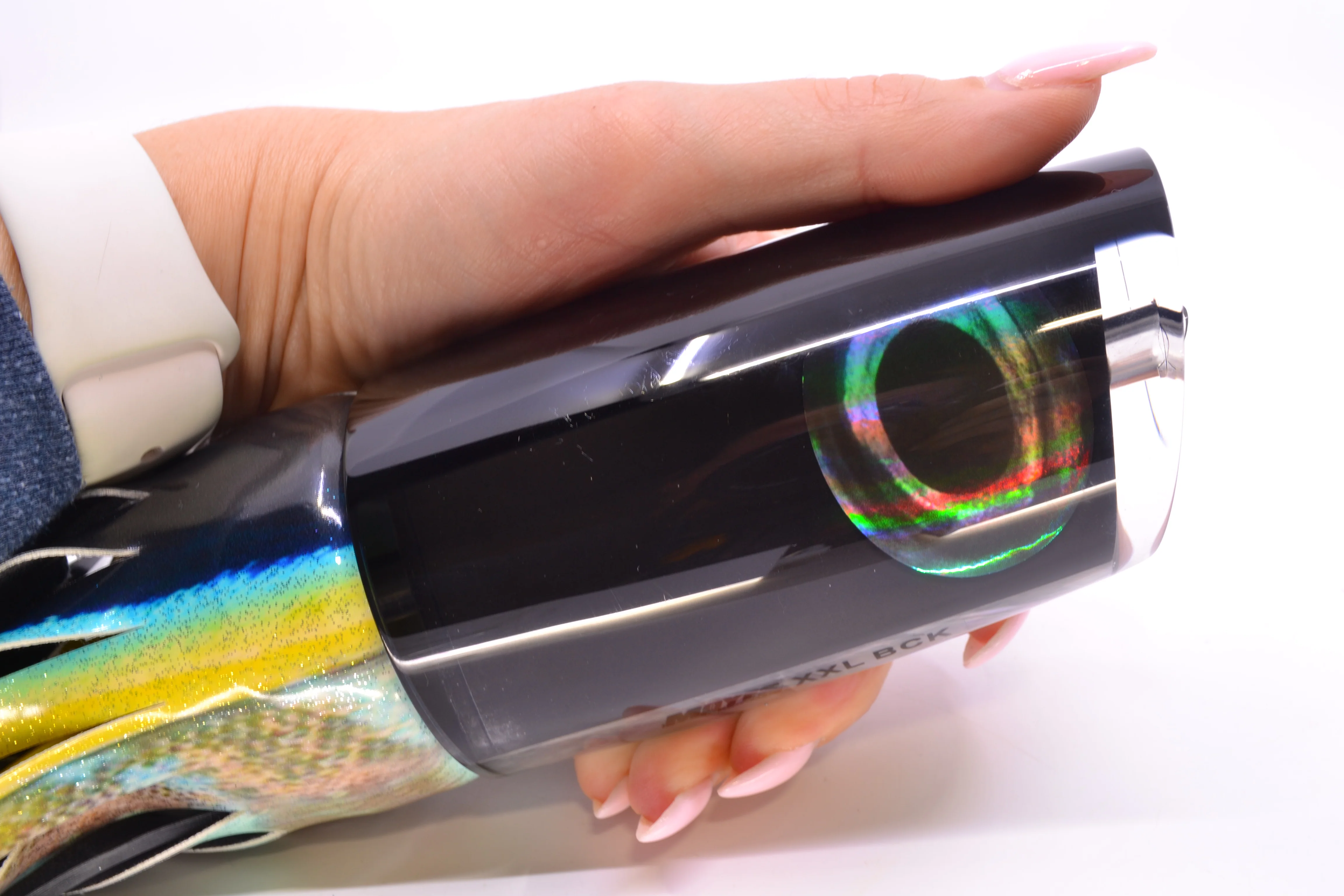 Moyes Lures Black Pearl Black Back Taxi Eyes XXL B.C.K. Teaser 18oz FT Vinyl - Image 7