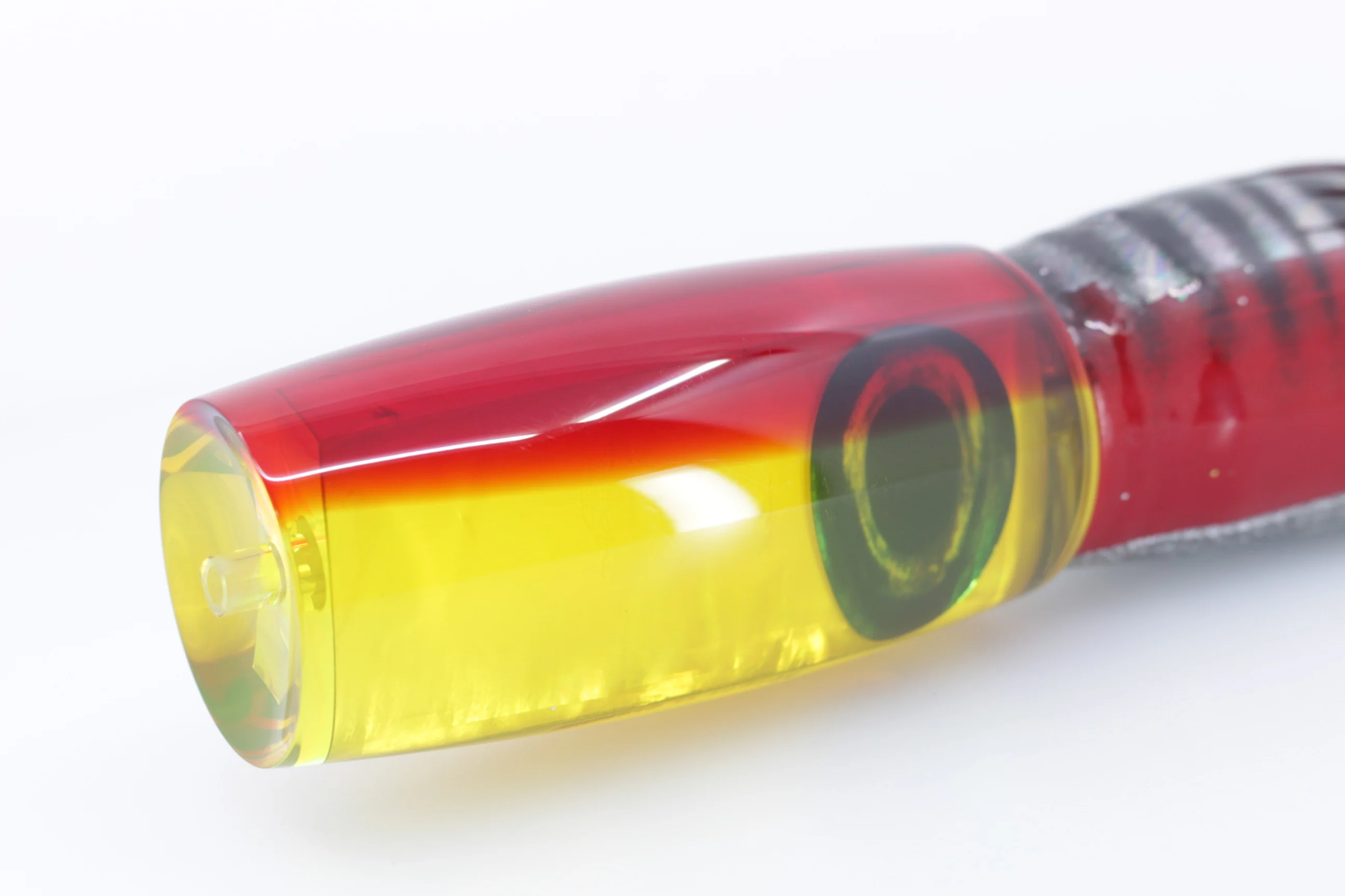 Moyes Lures Bleeding Mackerel Yellow MOP Red Back XL Shotgun 14" 12oz Skirted #2 - Image 3