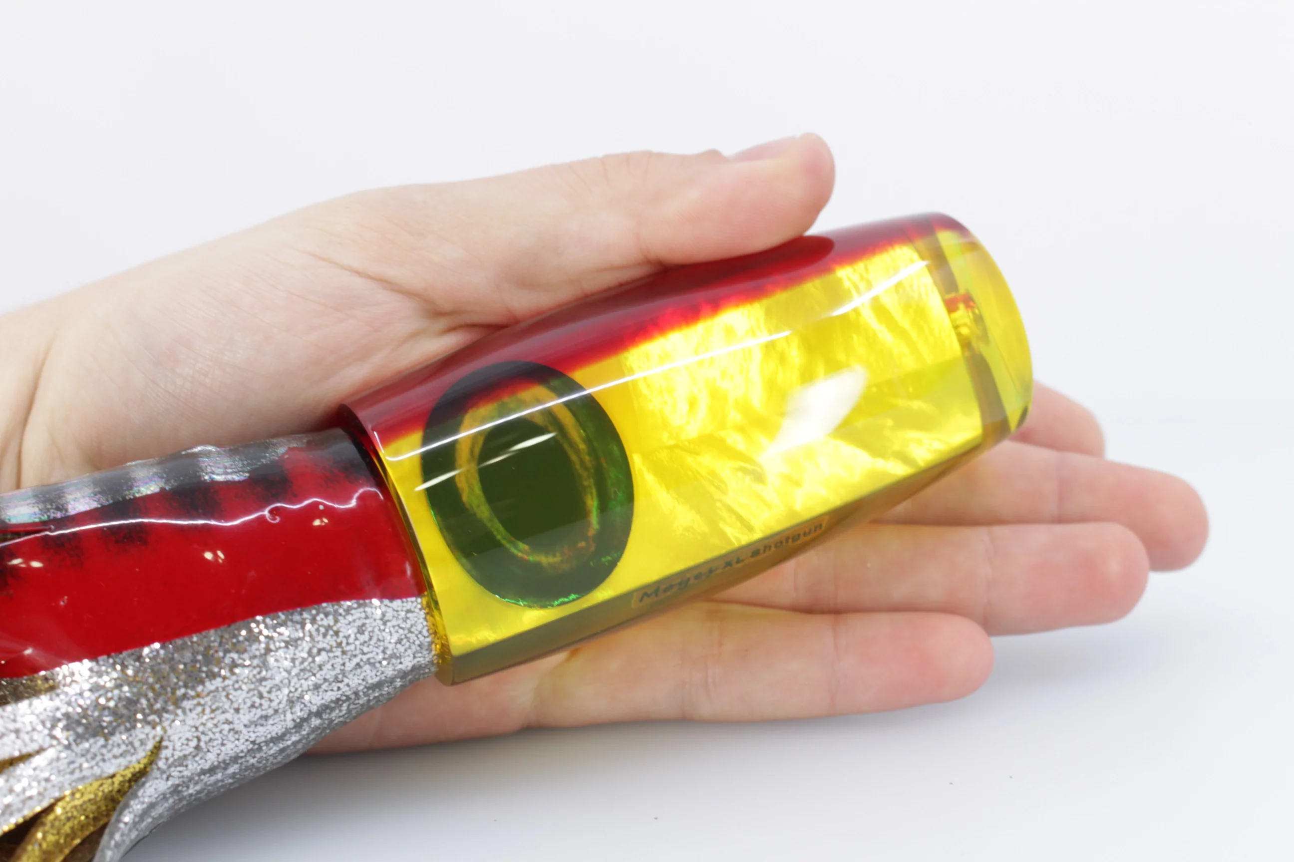 Moyes Lures Bleeding Mackerel Yellow MOP Red Back XL Shotgun 14" 12oz Skirted #2 - Image 7