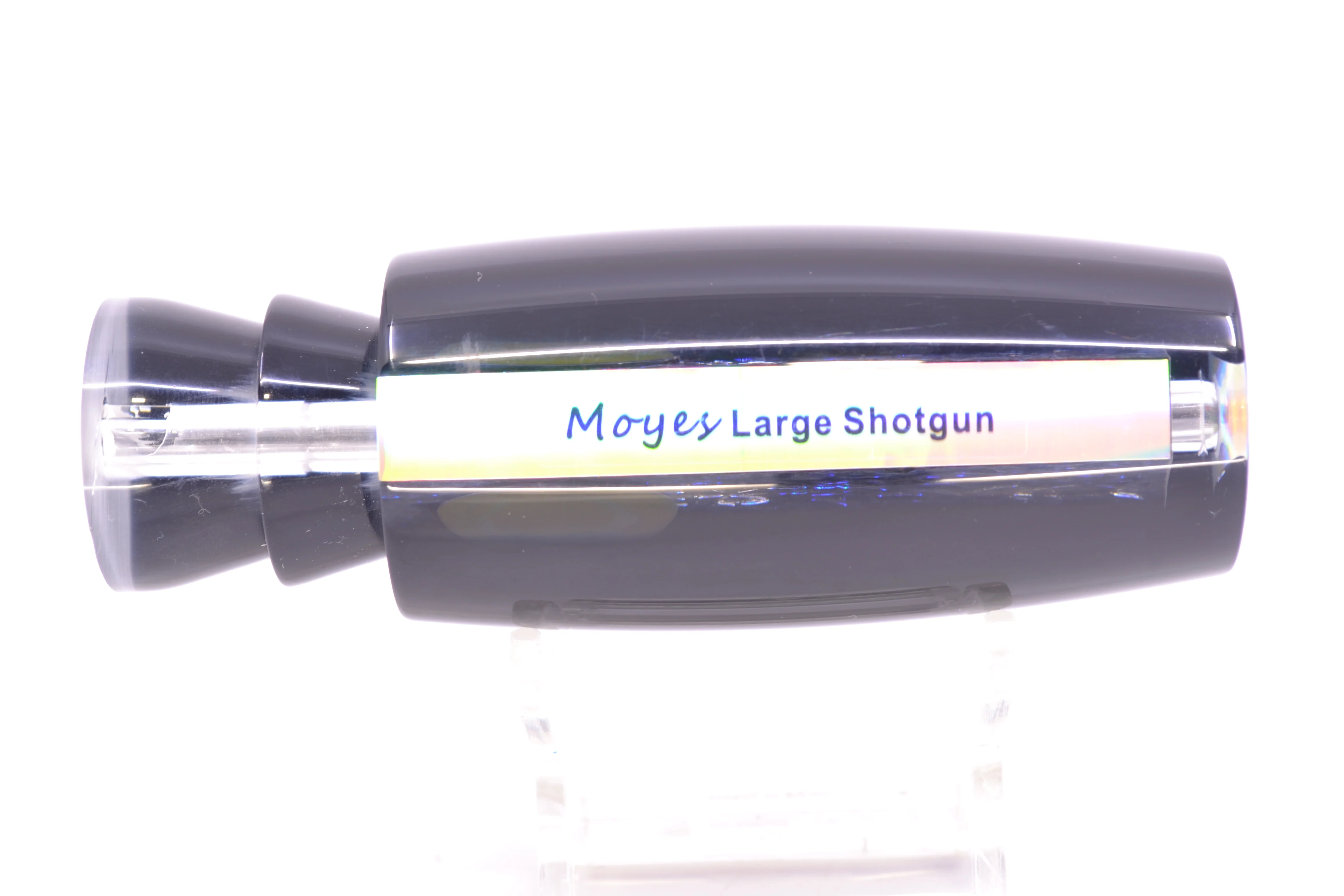 Moyes Lures Blue-Green Oil Slick Black Back Taxi Eyes Large Shotgun 12" 4.7oz - Image 3