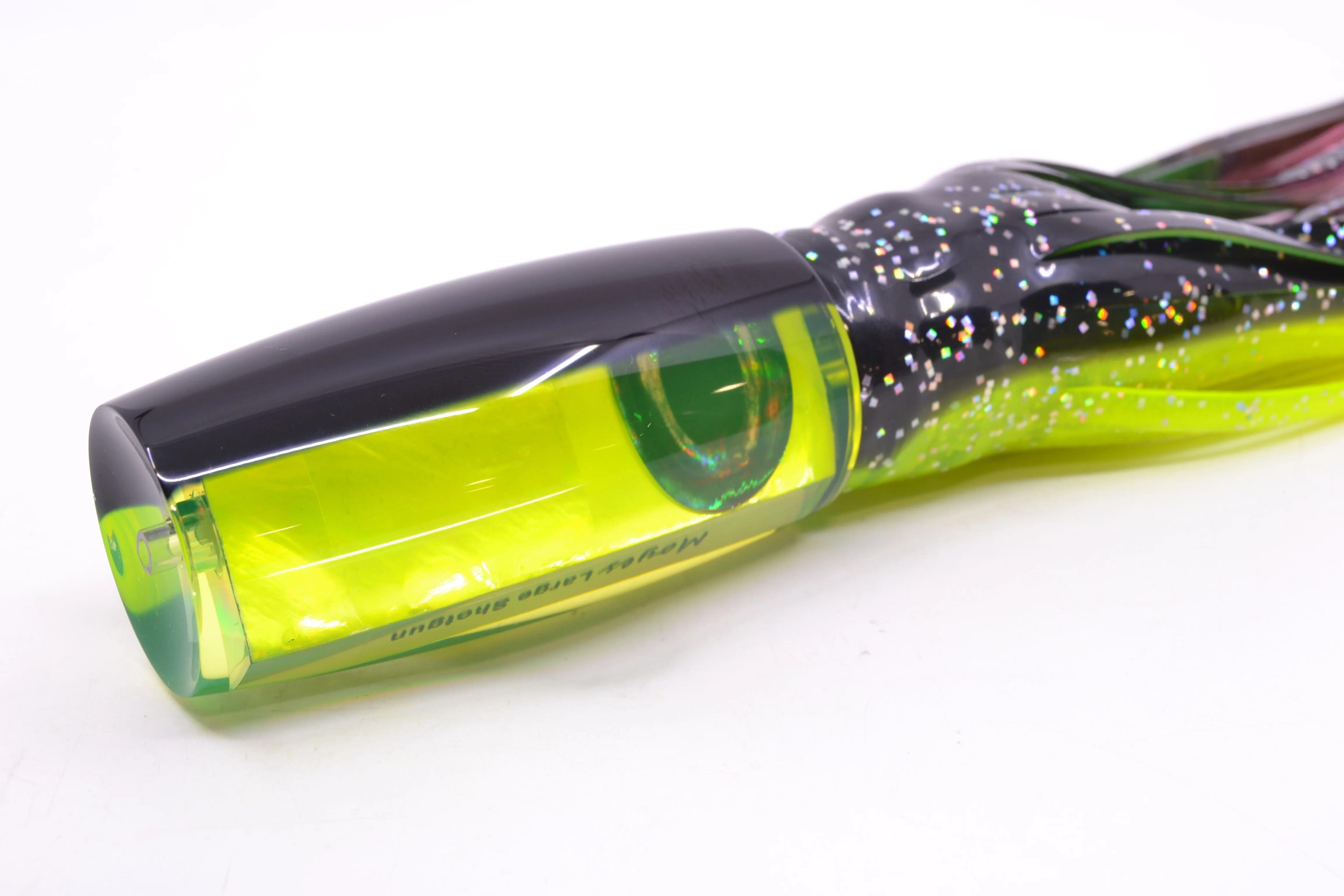 Moyes Lures Chartreuse MOP Black Back Large Shotgun 12" 7.8oz Skirted Magic Johnson - Image 3