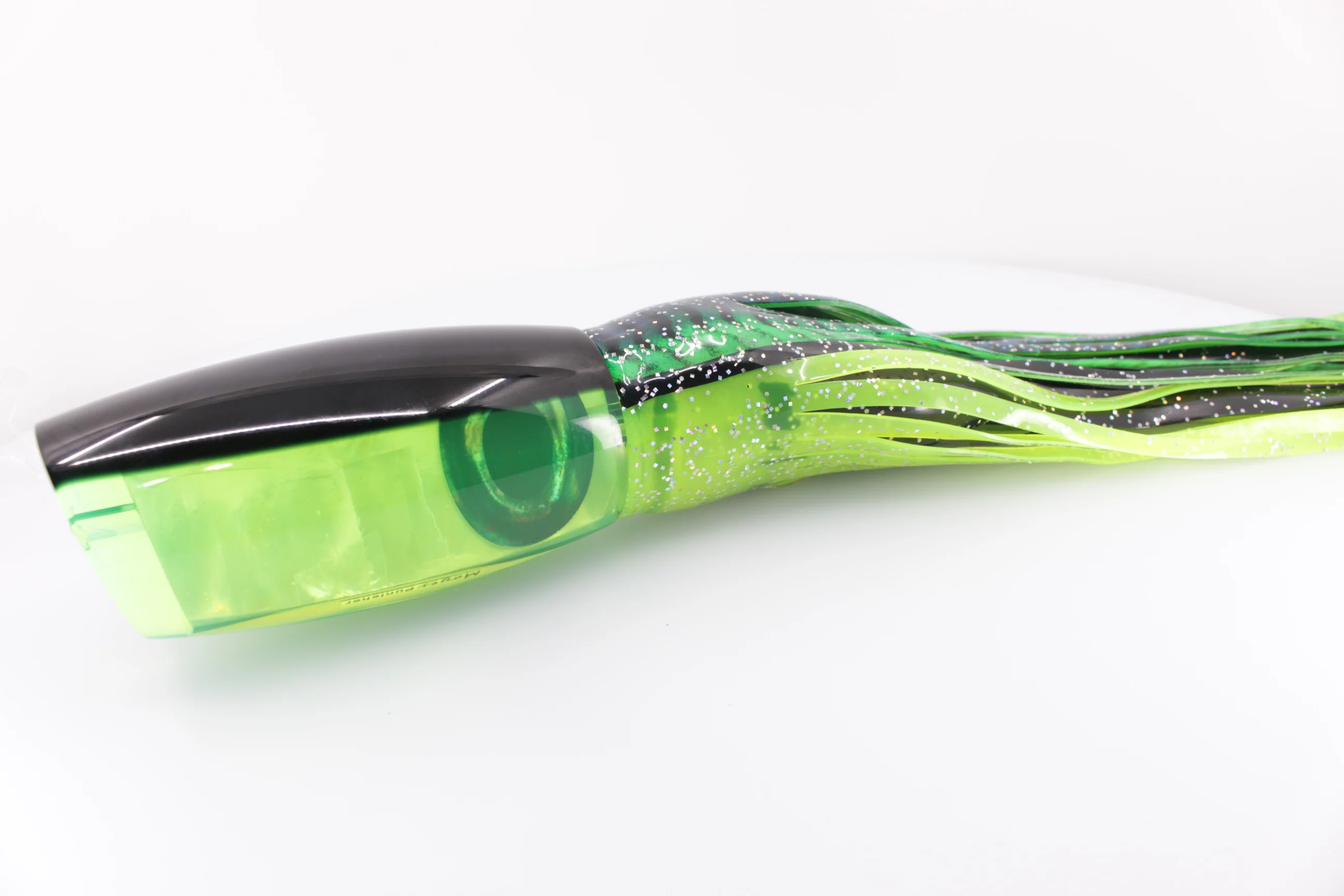 Moyes Lures Chartreuse MOP Black Back Punisher 16" 20.2oz Skirted - Image 5