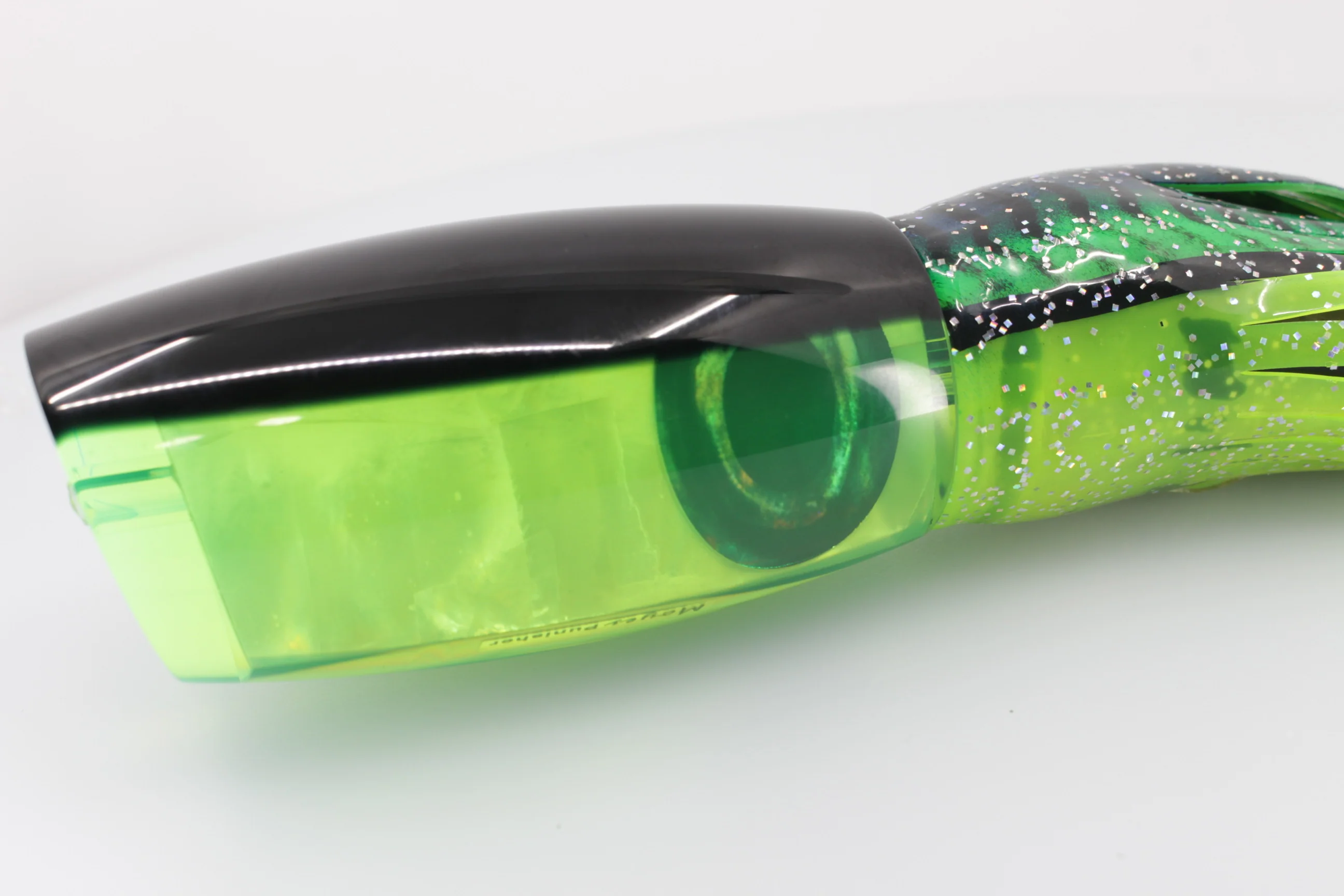 Moyes Lures Chartreuse MOP Black Back Punisher 16" 20.2oz Skirted - Image 6