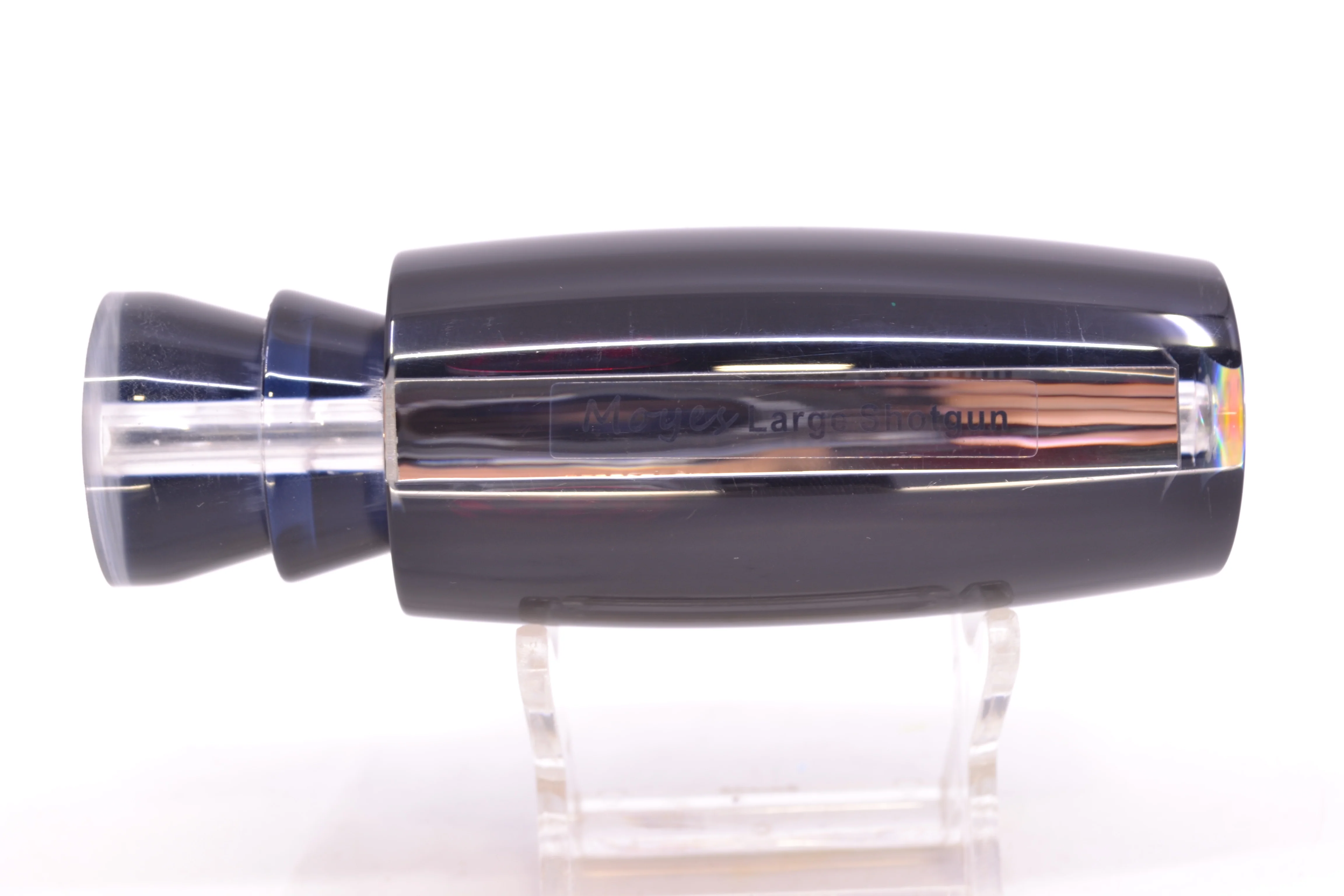 Moyes Lures Clear Mirrored Black Back Red Eyes Large Shotgun 12" 4.7oz - Image 3
