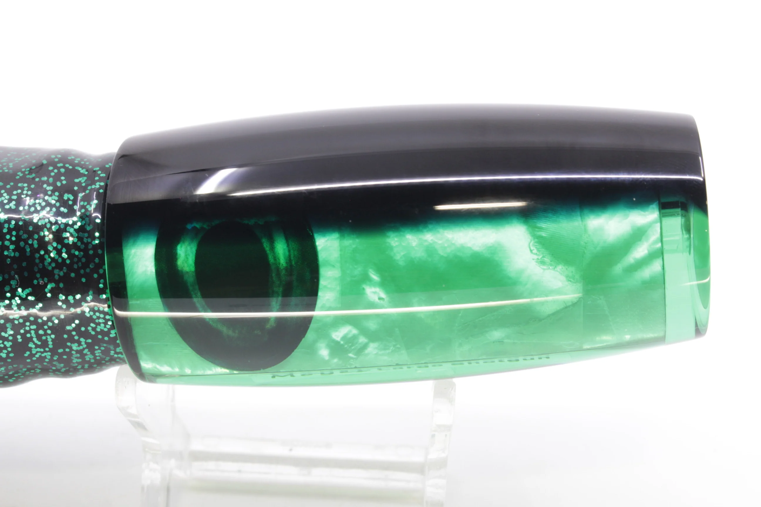 Moyes Lures Green MOP Black Back Large Shotgun 12" 7.8oz Skirted Black/Green - Image 4