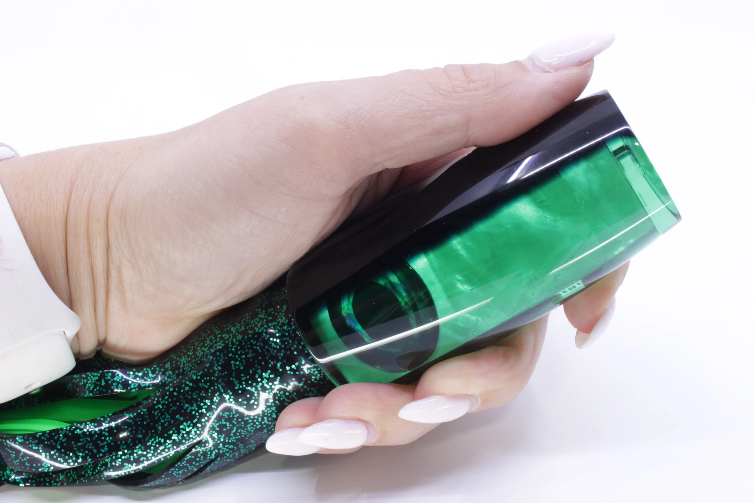 Moyes Lures Green MOP Black Back Large Shotgun 12" 7.8oz Skirted Black/Green - Image 7