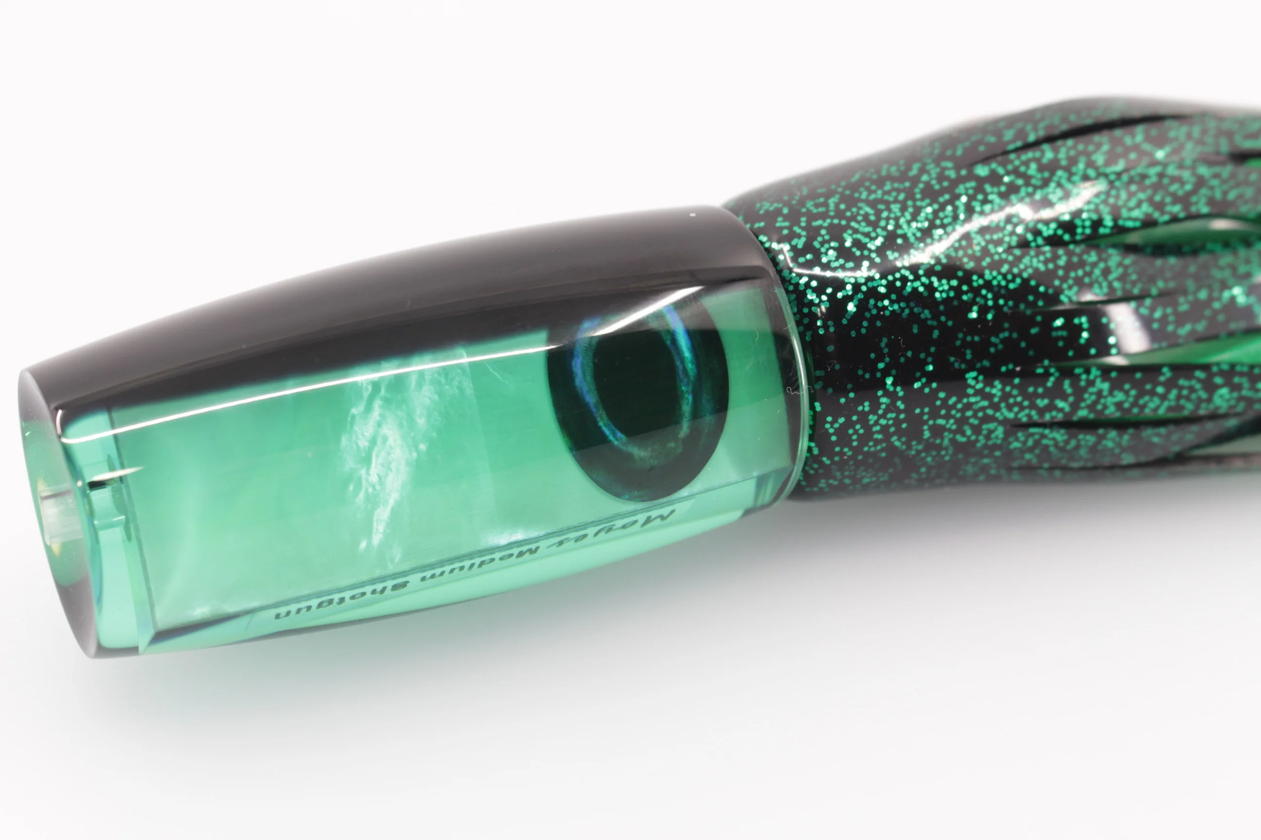 Moyes Lures Green MOP Black Back Medium Shotgun 10" 6.2oz Skirted Mean Joe Green - Image 3
