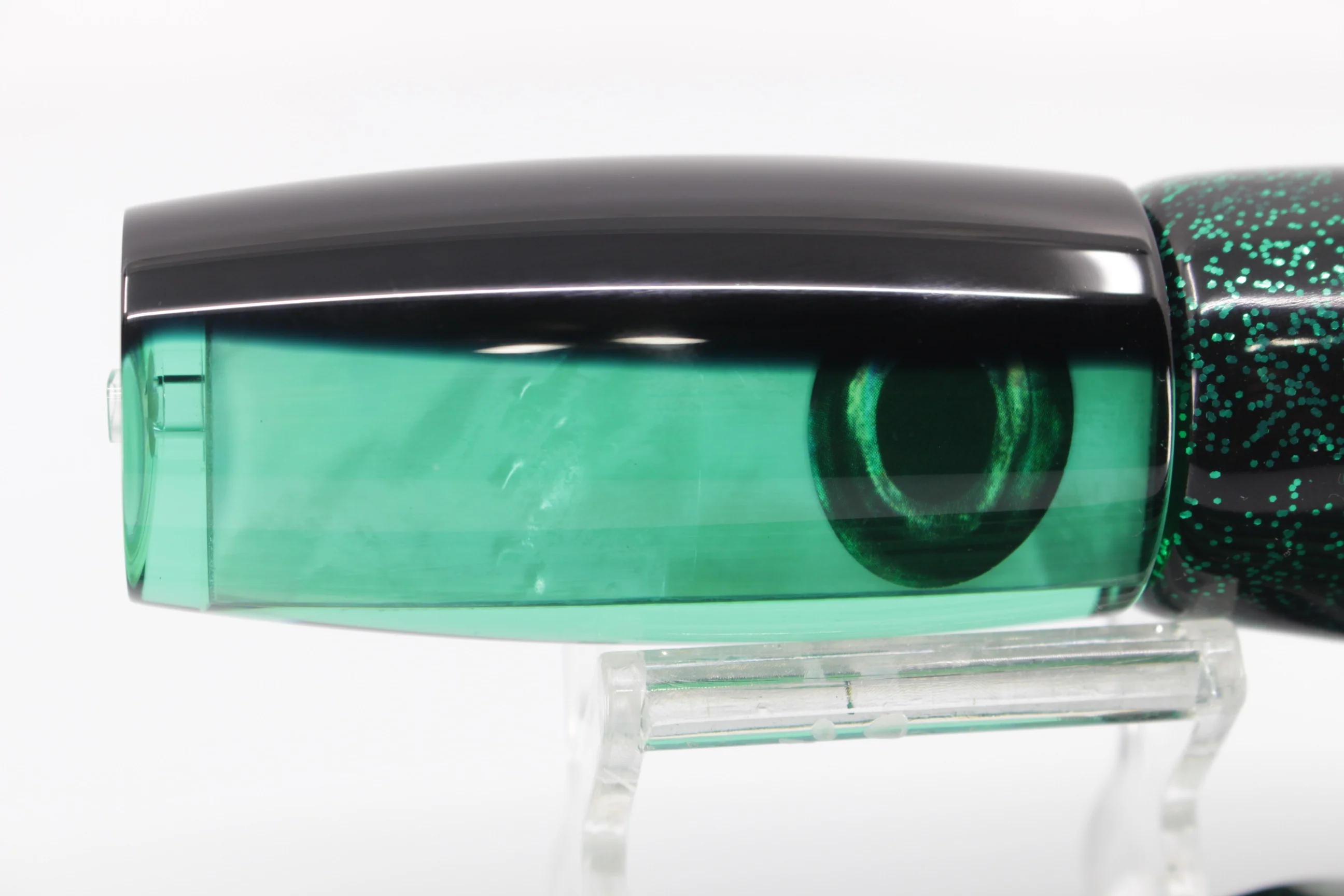 Moyes Lures Green MOP Black Back Medium Shotgun 10" 6.2oz Skirted Mean Joe Green - Image 4