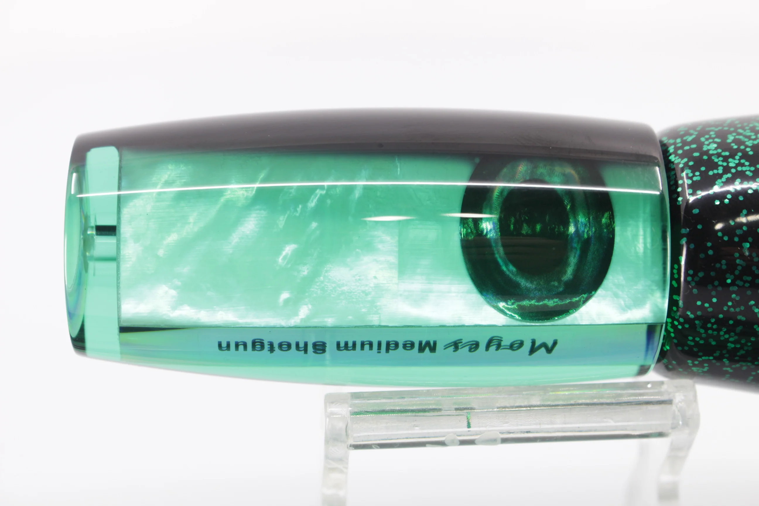 Moyes Lures Green MOP Black Back Medium Shotgun 10" 6.2oz Skirted Mean Joe Green - Image 5