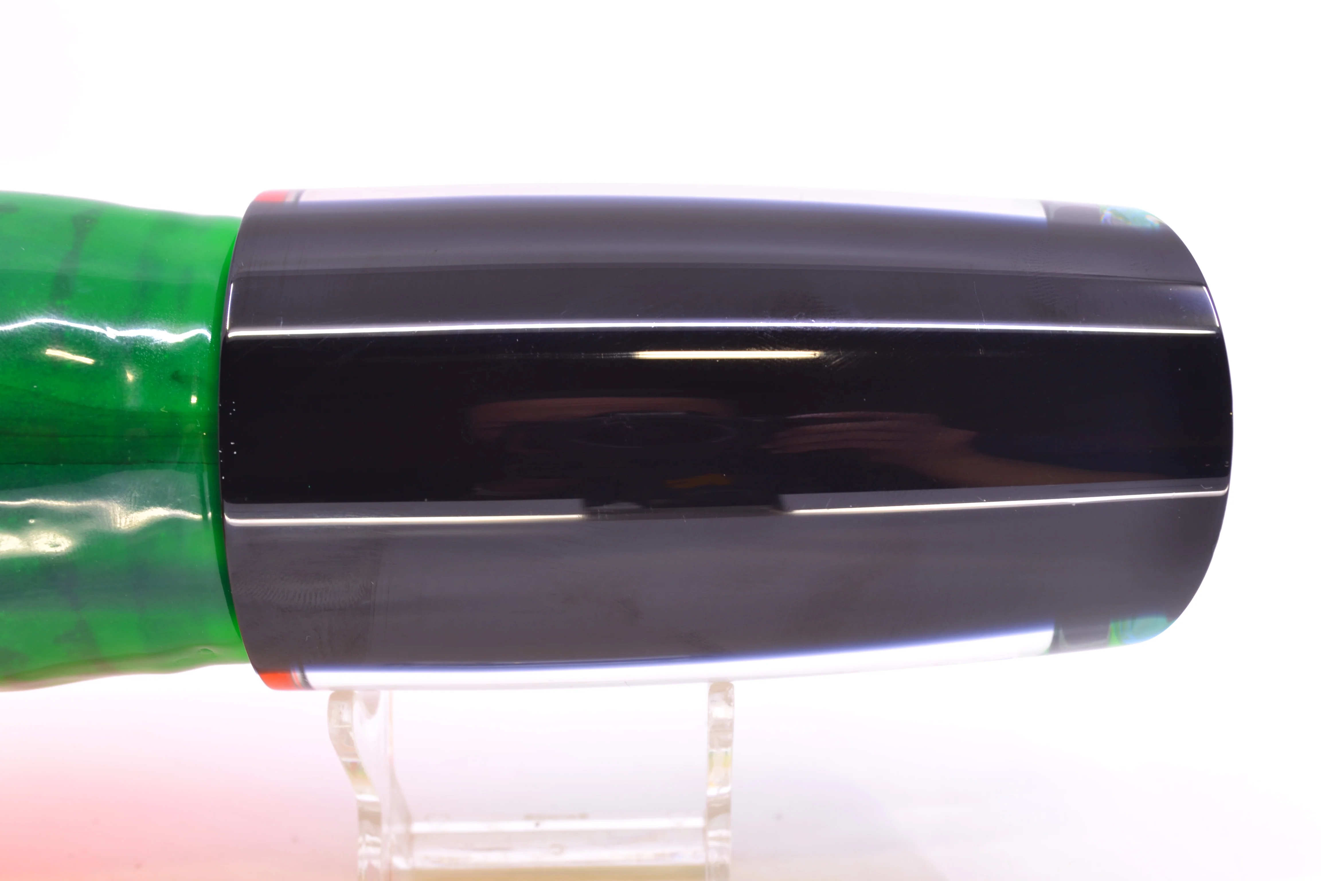 Moyes Lures Green-Orange Dichro Black Back Taxi Eyes XXL B.C.K. Teaser 22oz Skirted - Image 5