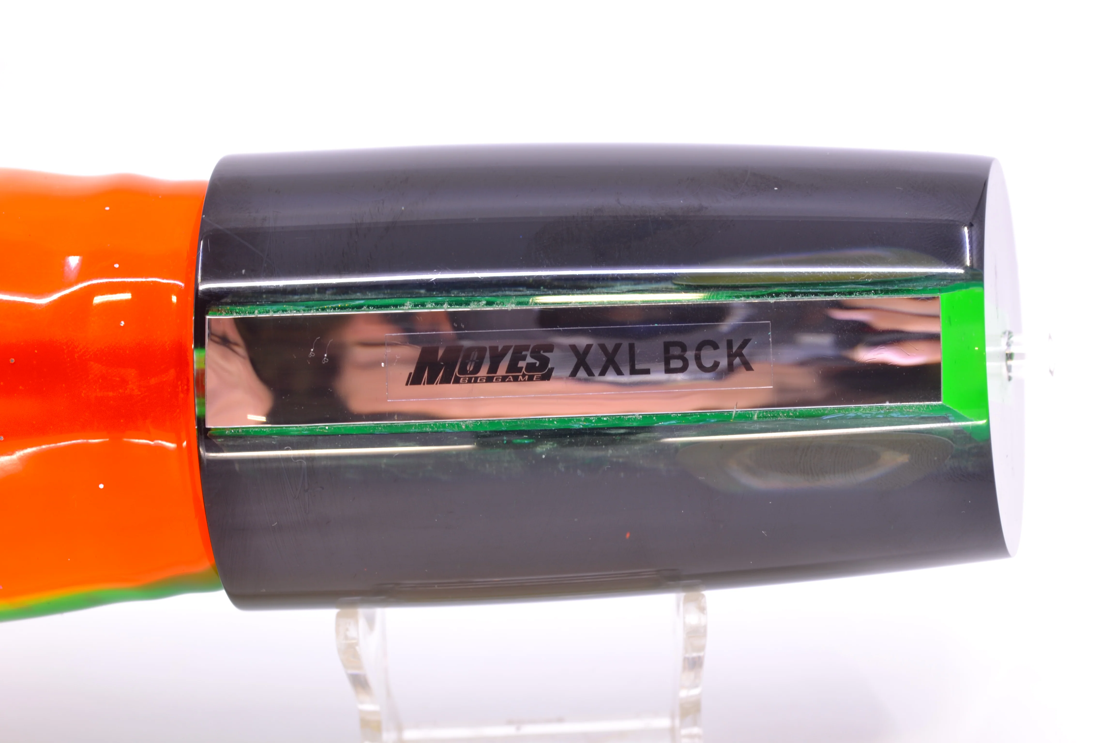 Moyes Lures Green-Orange Dichro Black Back Taxi Eyes XXL B.C.K. Teaser 22oz Skirted - Image 6
