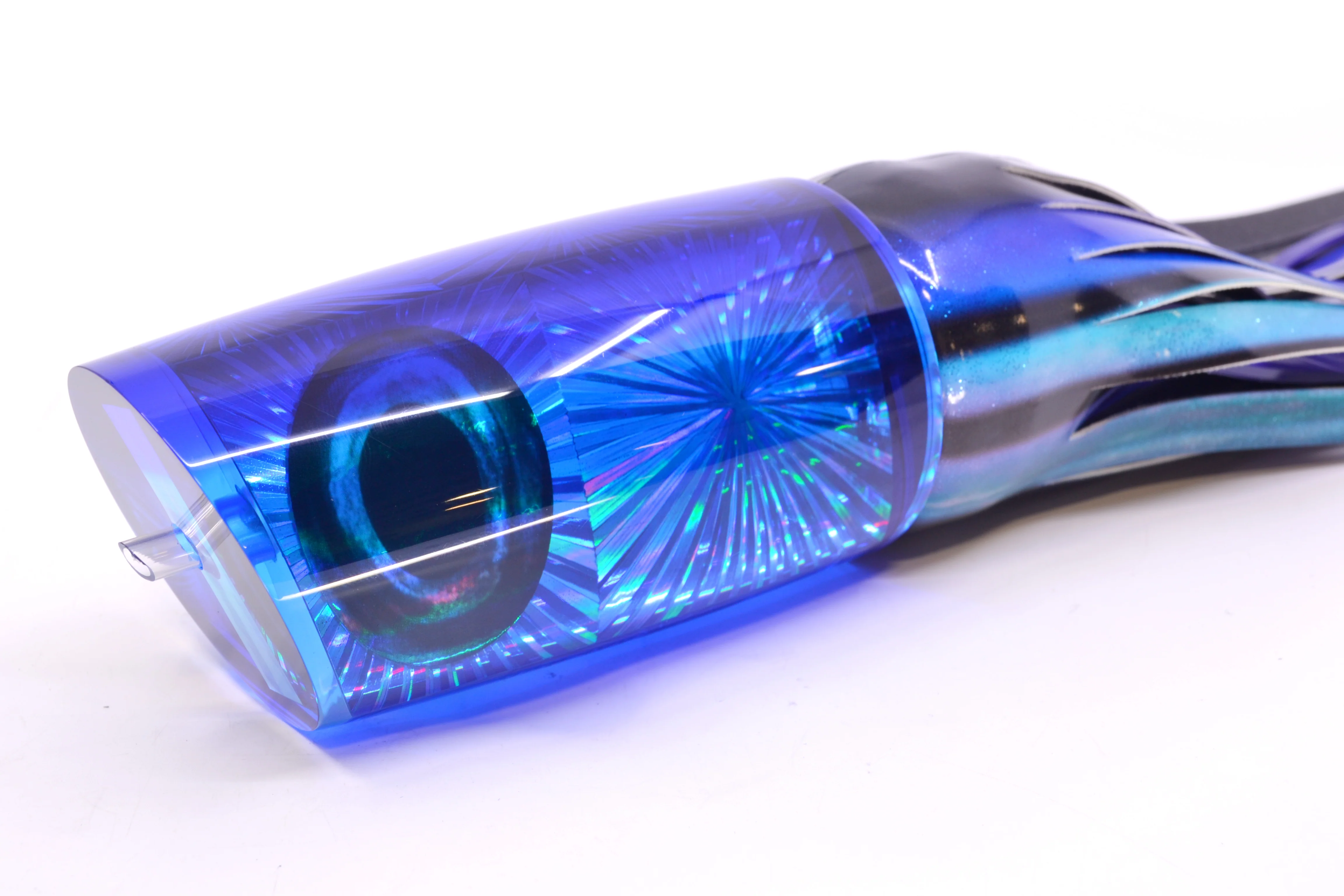 Moyes Lures Ice Blue Starburst Blue Back XXL B.C.K. Teaser 18oz FT Vinyl Skipjack - Image 3