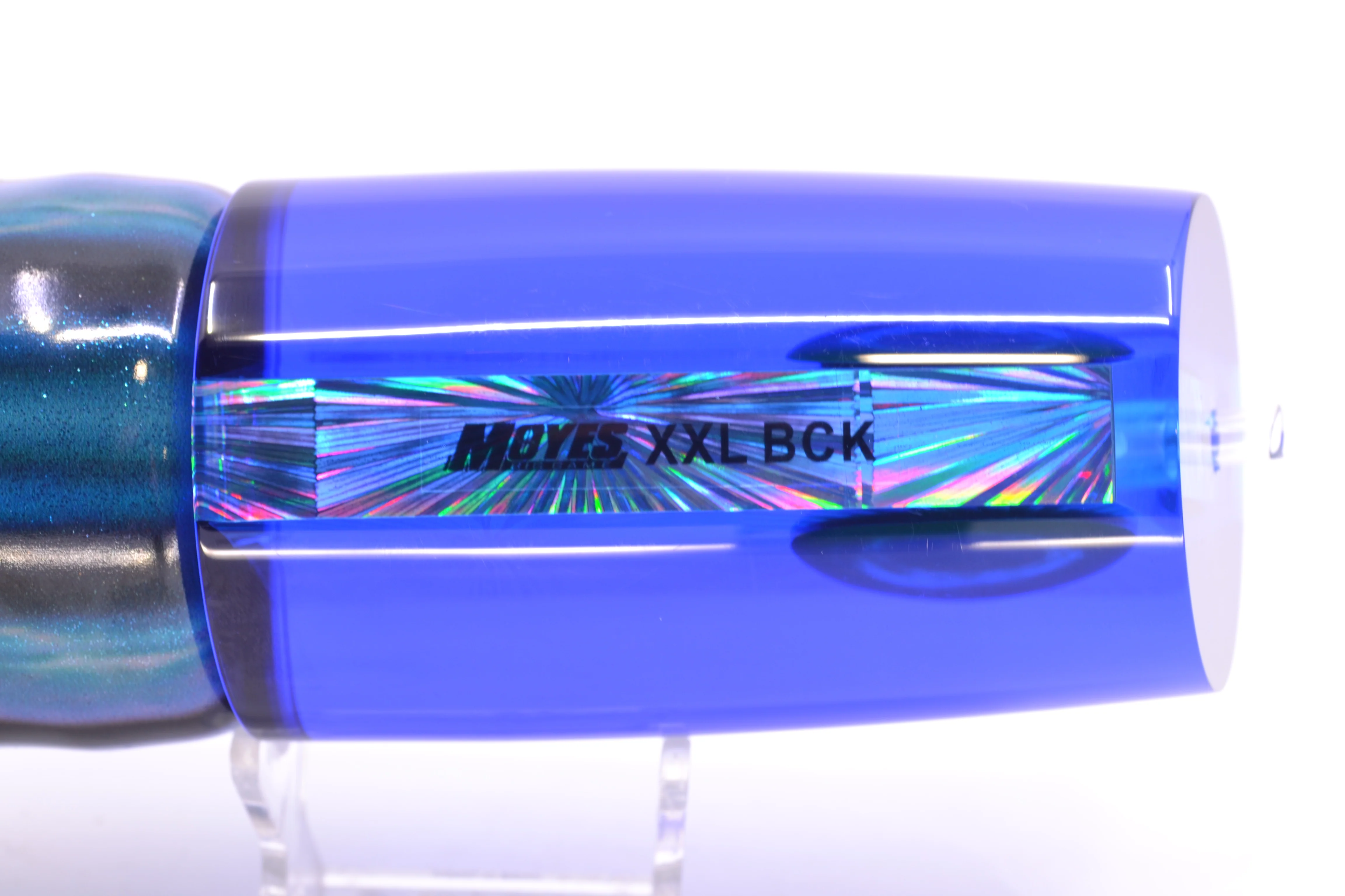 Moyes Lures Ice Blue Starburst Blue Back XXL B.C.K. Teaser 18oz FT Vinyl Skipjack - Image 6