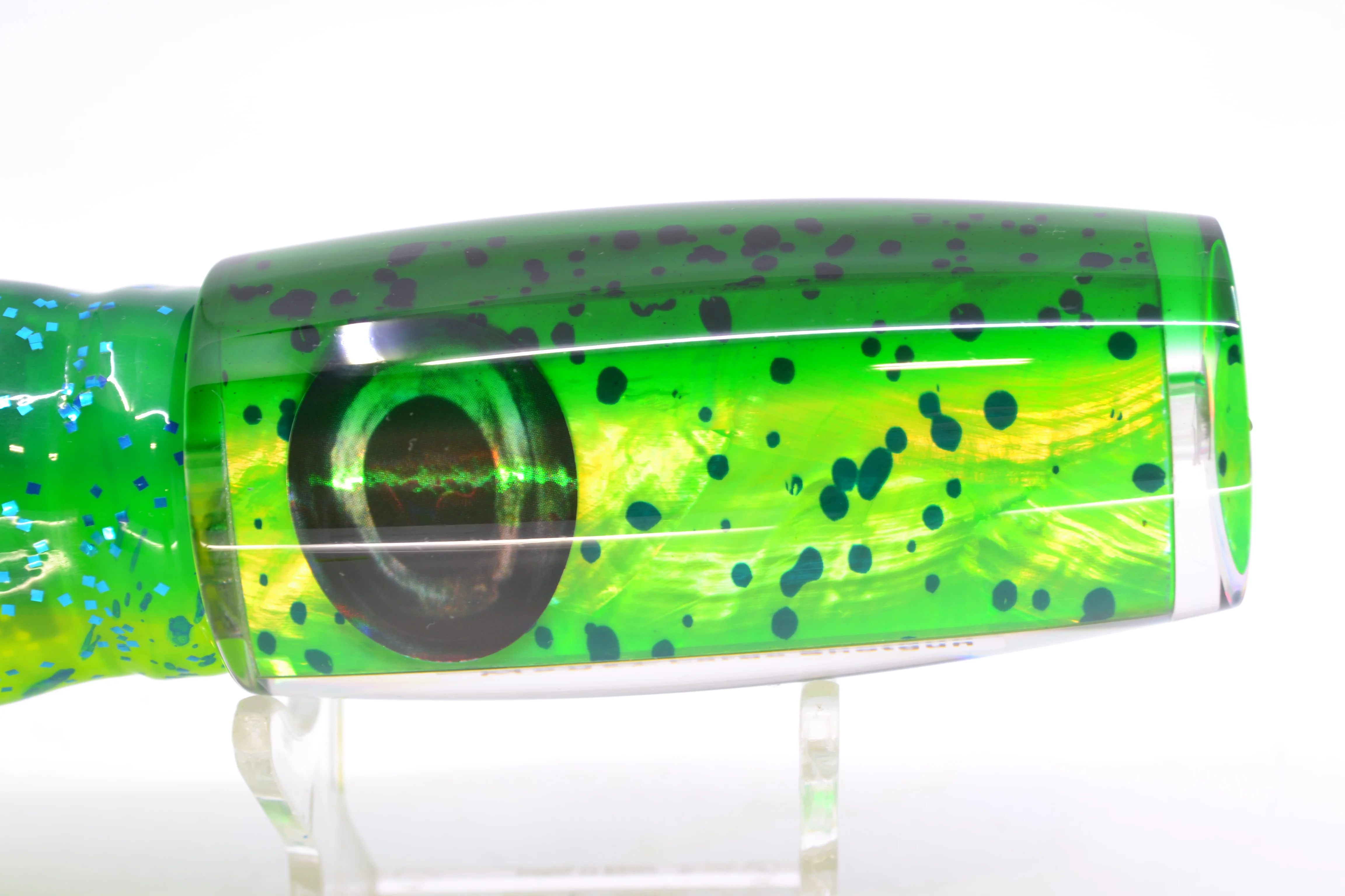 Moyes Lures Mahi MOP Green Back Large Shotgun 12" 7.8oz Skirted Mahi - Image 4