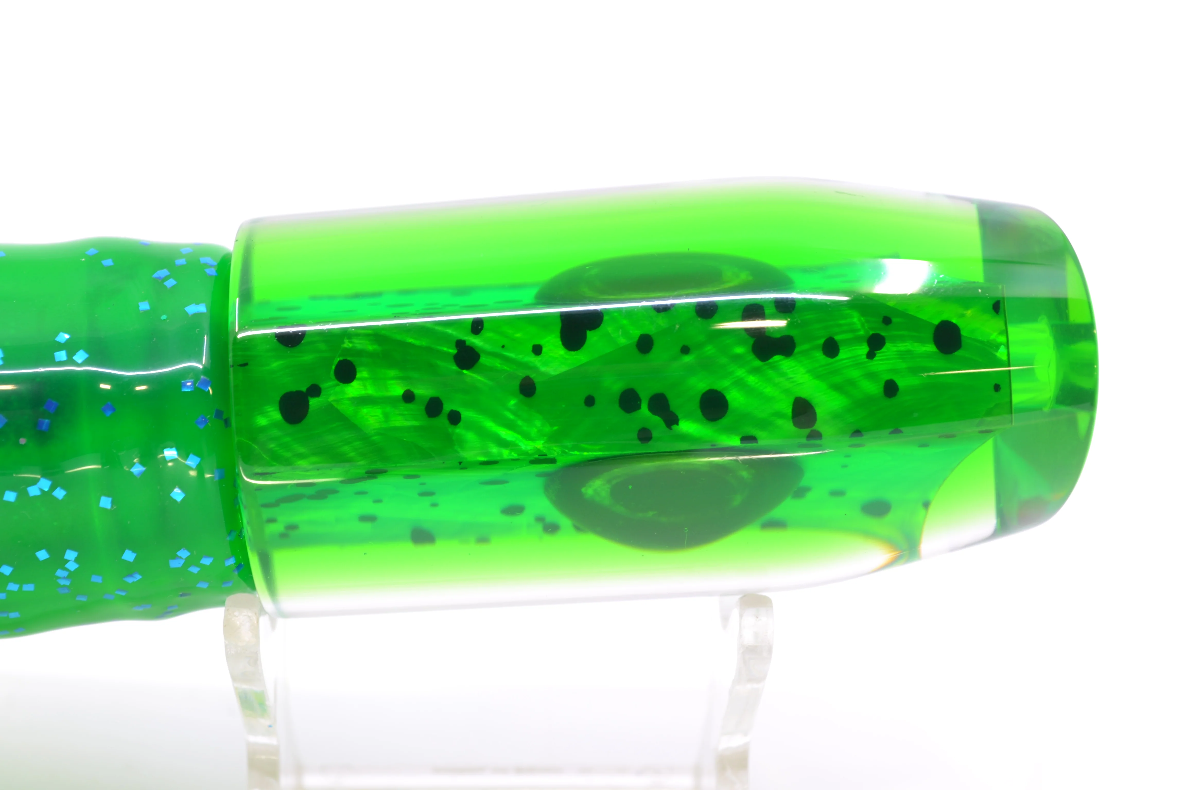 Moyes Lures Mahi MOP Green Back Taxi Eyes Davey Boy 12" 8oz Skirted Mahi - Image 5