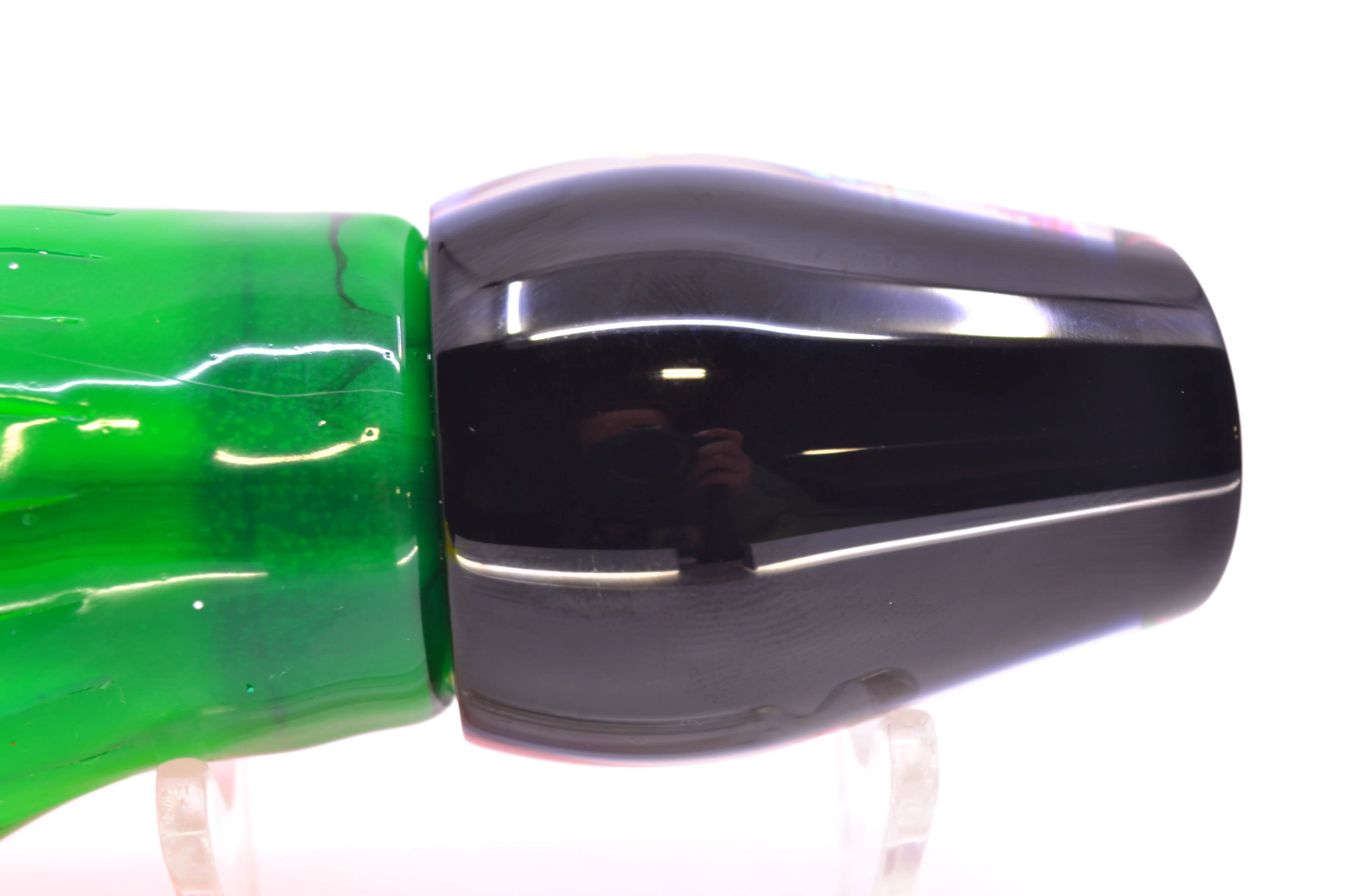 Moyes Lures Orange Dichro Black Back Taxi Eyes Medium Sumo 12" 6.8oz Skirted - Image 5