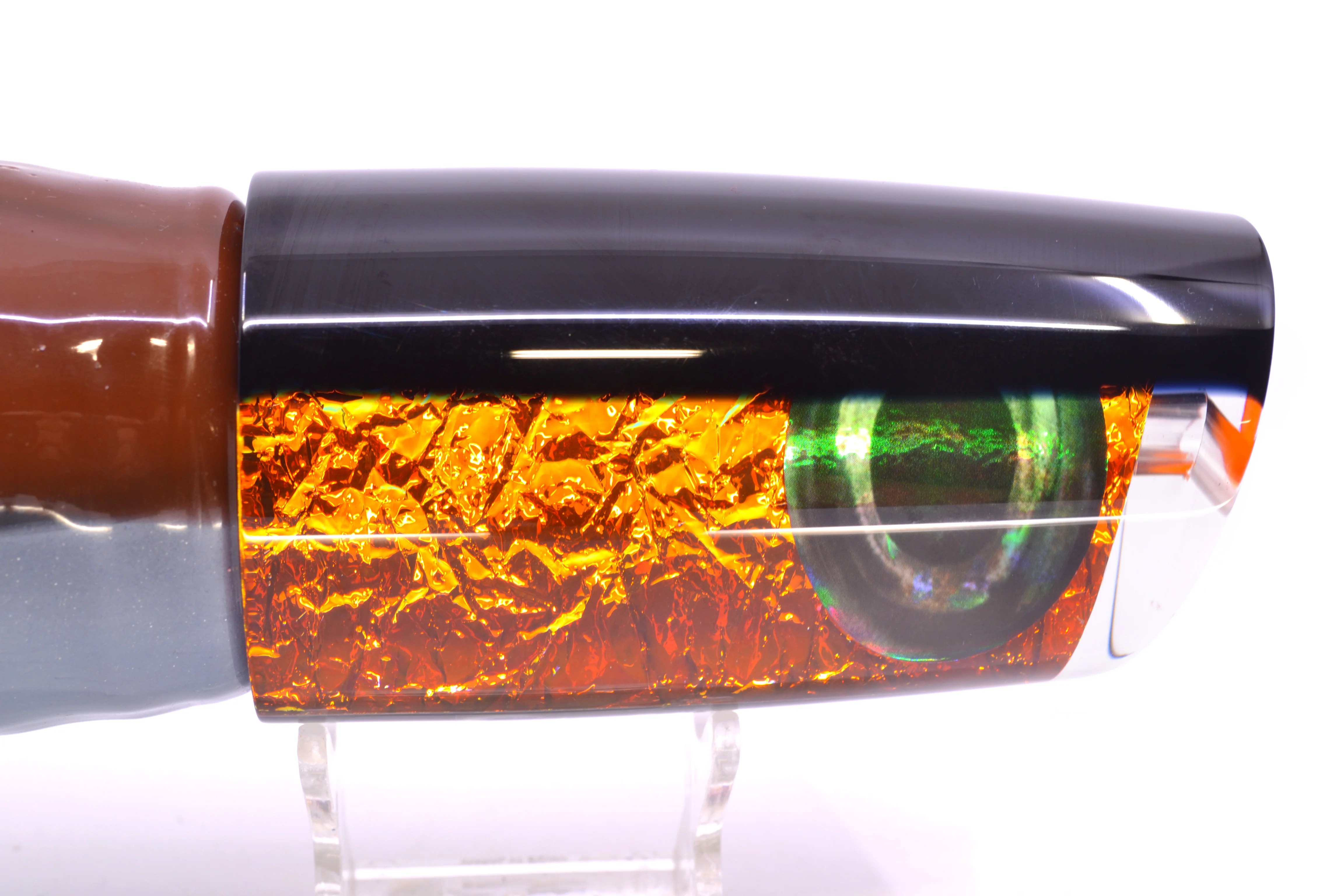 Moyes Lures Orange Dichro Black Back Taxi Eyes XXL B.C.K. Teaser 22oz Skirted - Image 4