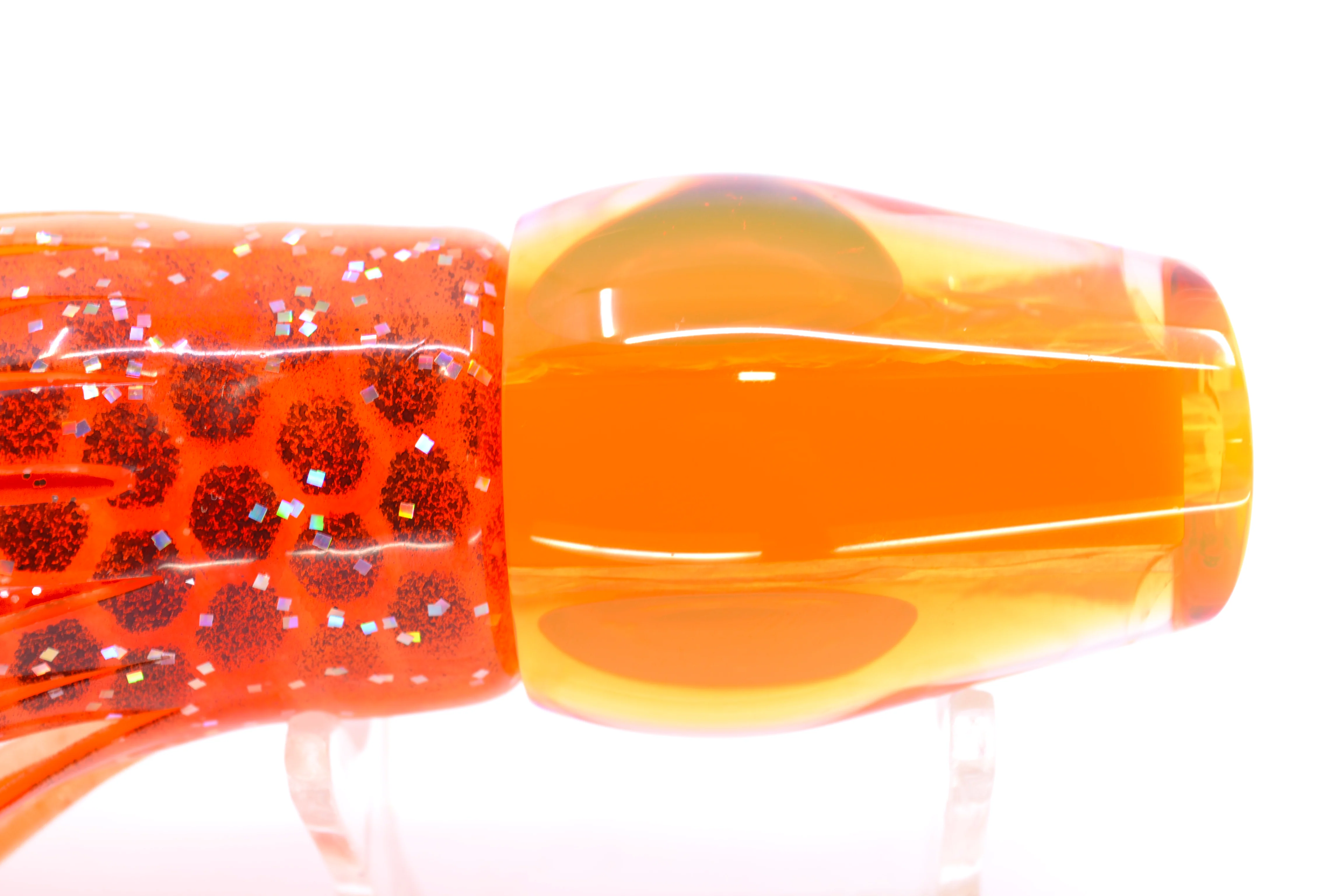 Moyes Lures Orange Dichro Orange Back Taxi Eyes Medium Sumo 12" 6.8oz Skirted - Image 5