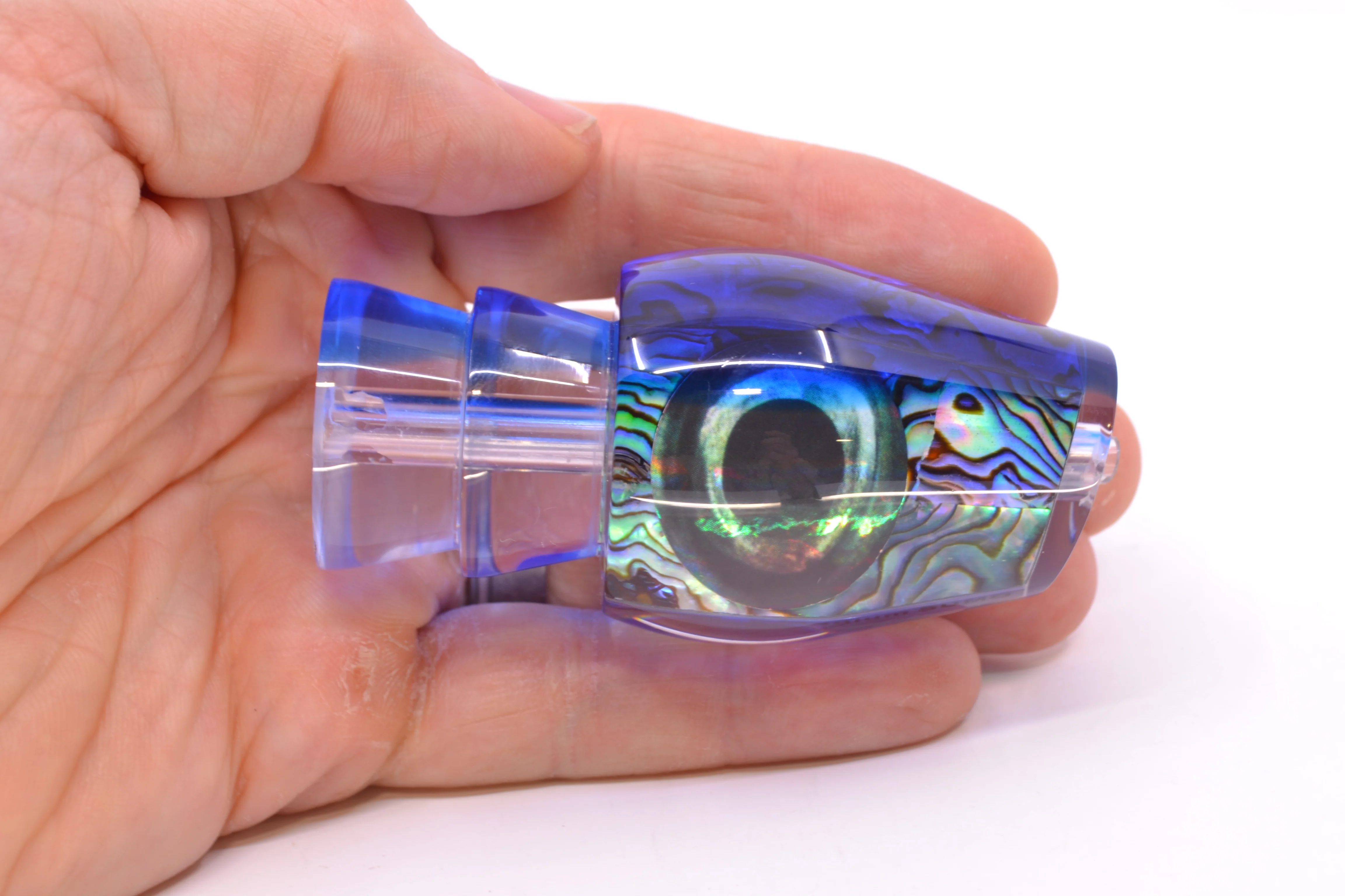 Moyes Lures Paua Shell Blue Back Taxi Eyes Medium Sumo 12" 3.7oz - Image 5