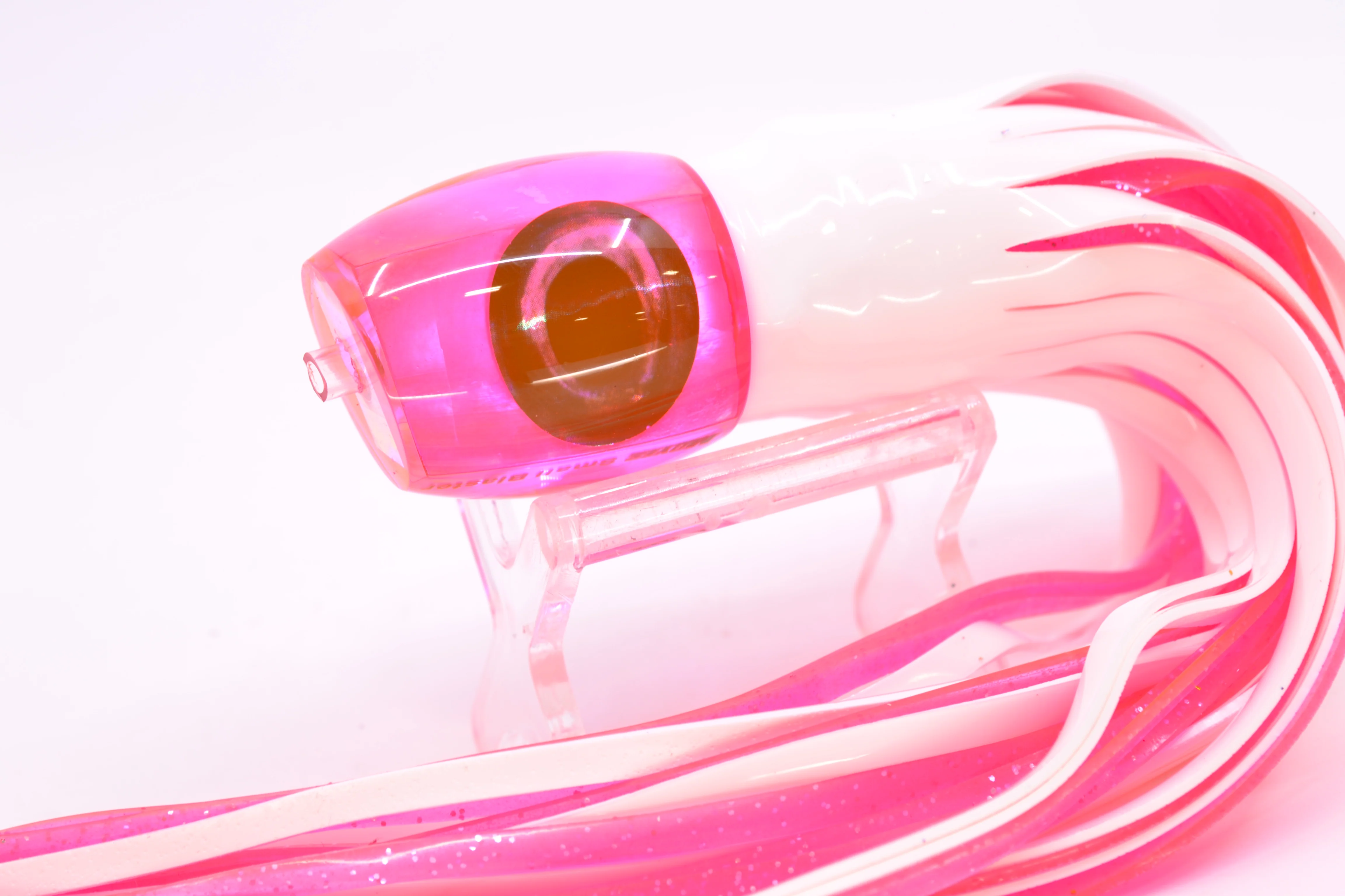 Moyes Lures Pink MOP Taxi Eyes NEW Small Blaster 9" 4.5oz Skirted White/Pink - Image 3