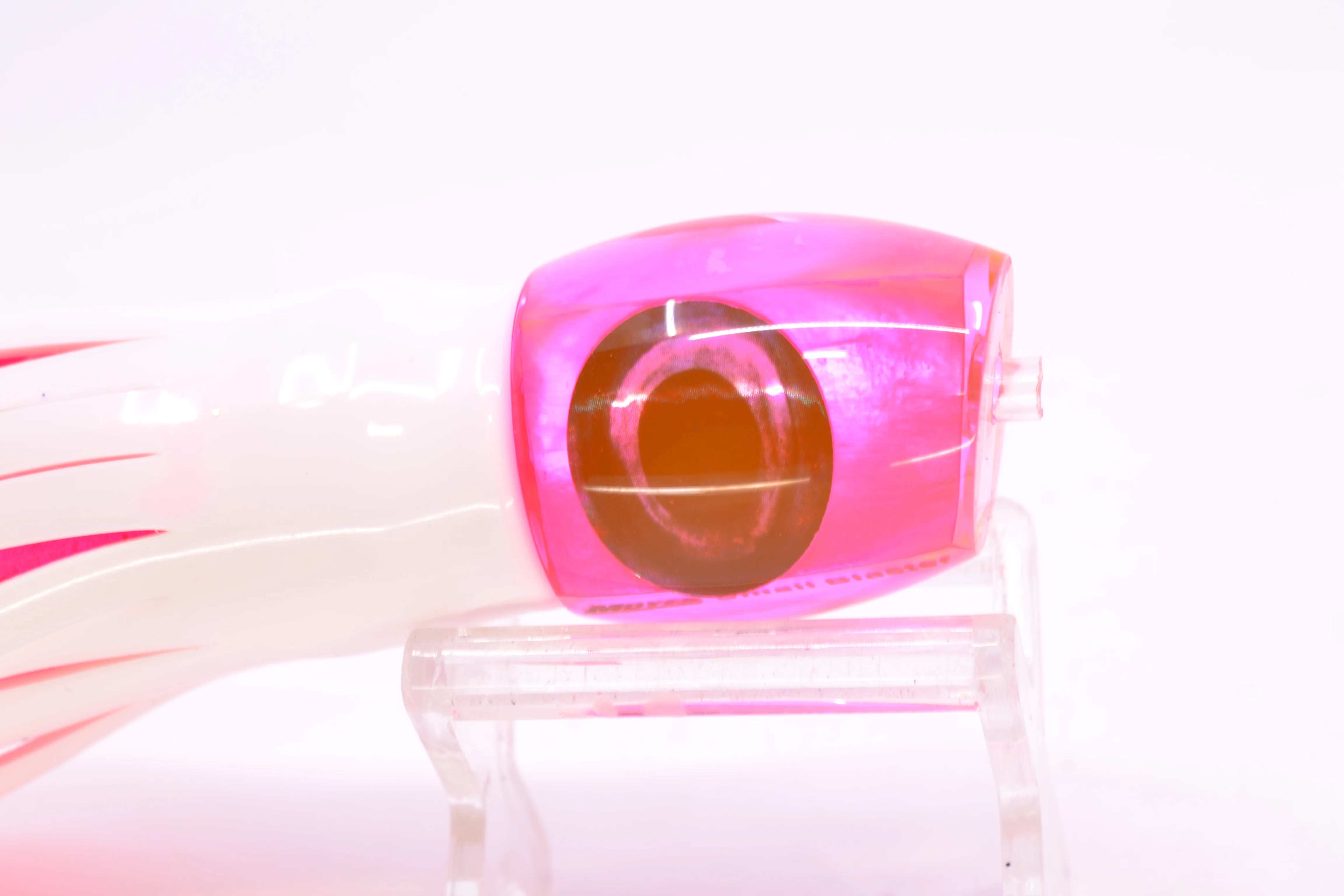 Moyes Lures Pink MOP Taxi Eyes NEW Small Blaster 9" 4.5oz Skirted White/Pink - Image 4