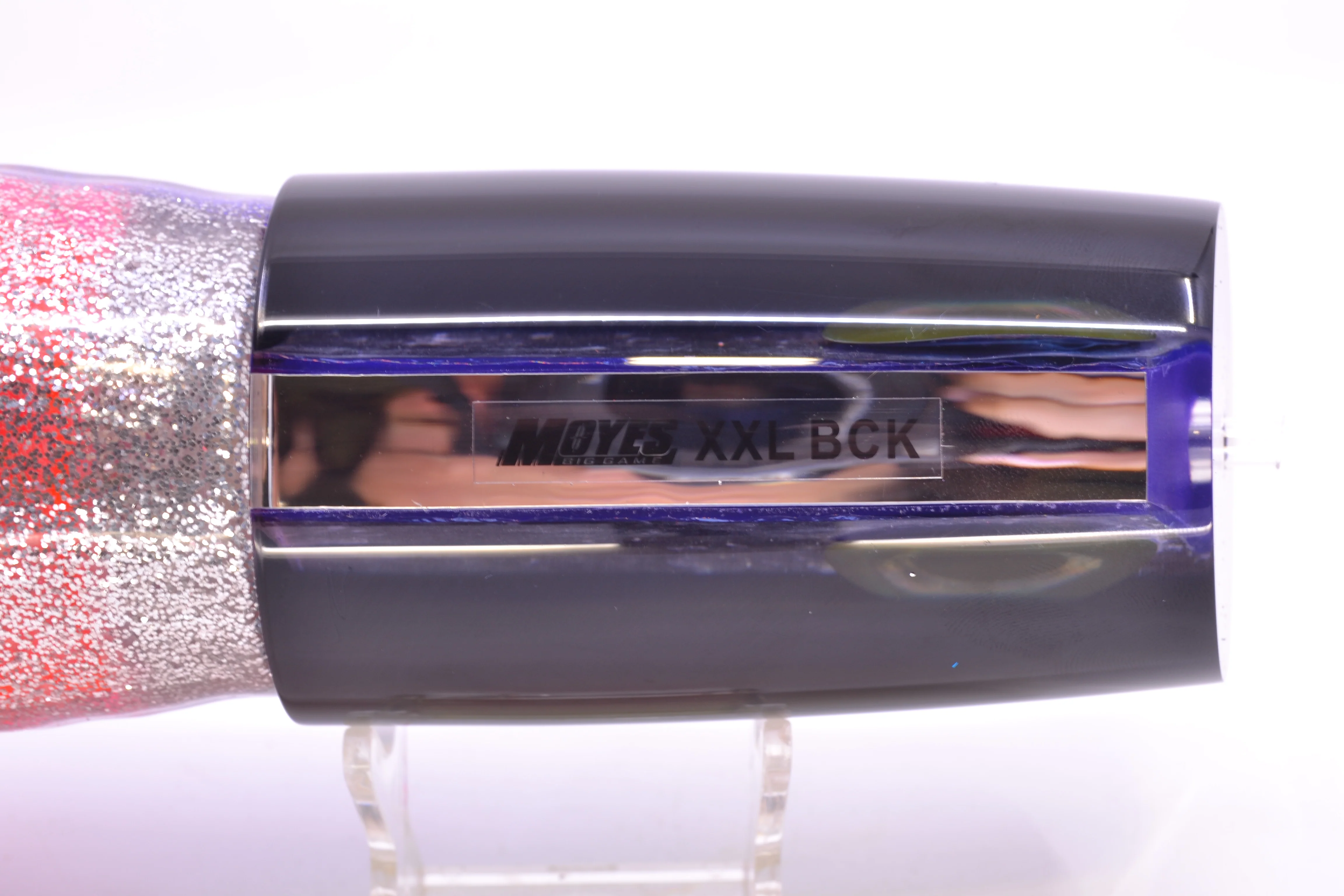 Moyes Lures Pink-Purple Dichro Black Back Taxi Eyes XXL B.C.K. Teaser 22oz Skirted - Image 6