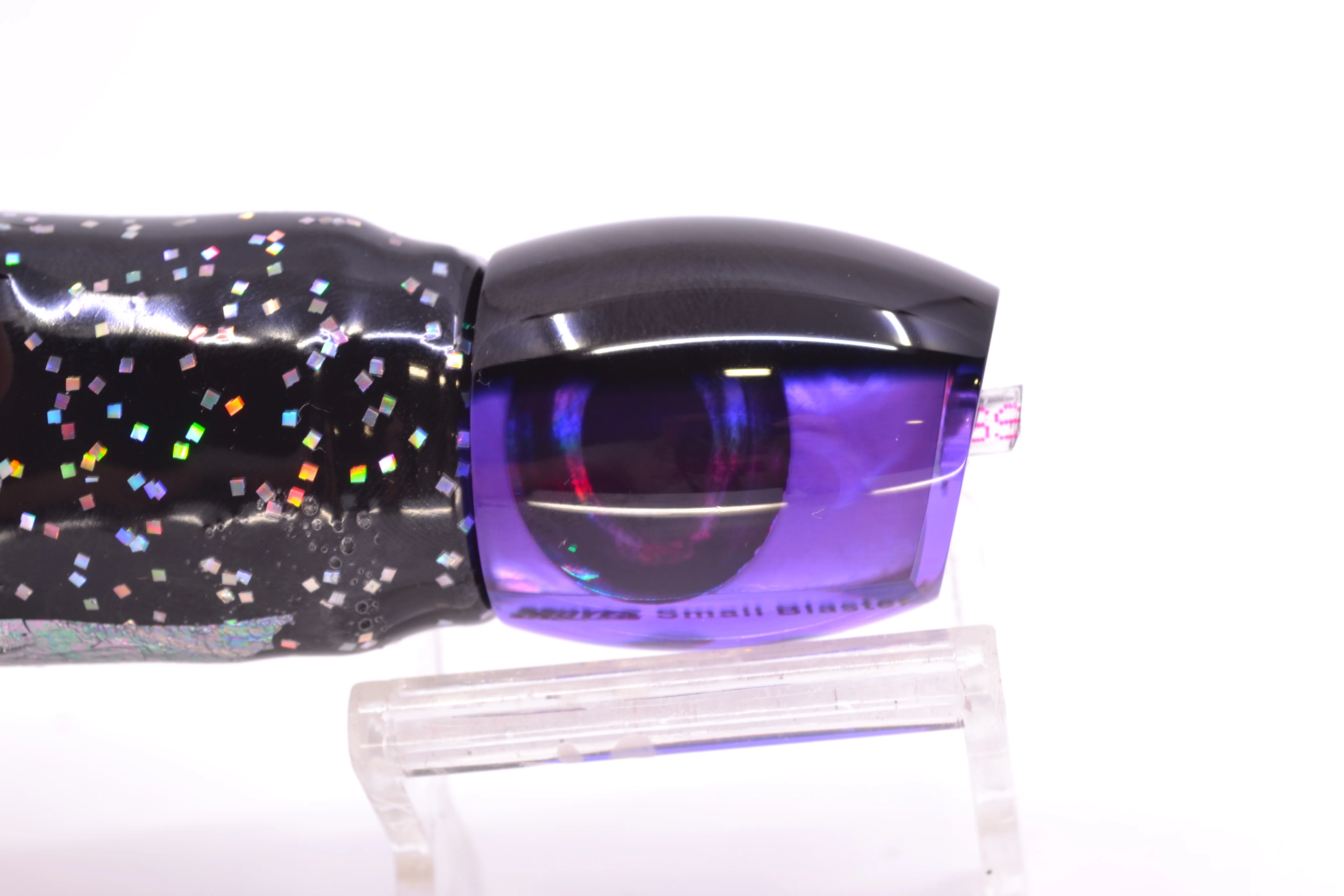 Moyes Lures Purple MOP Black Back NEW Small Blaster 9" 4.5oz Skirted Black Aurora - Image 4