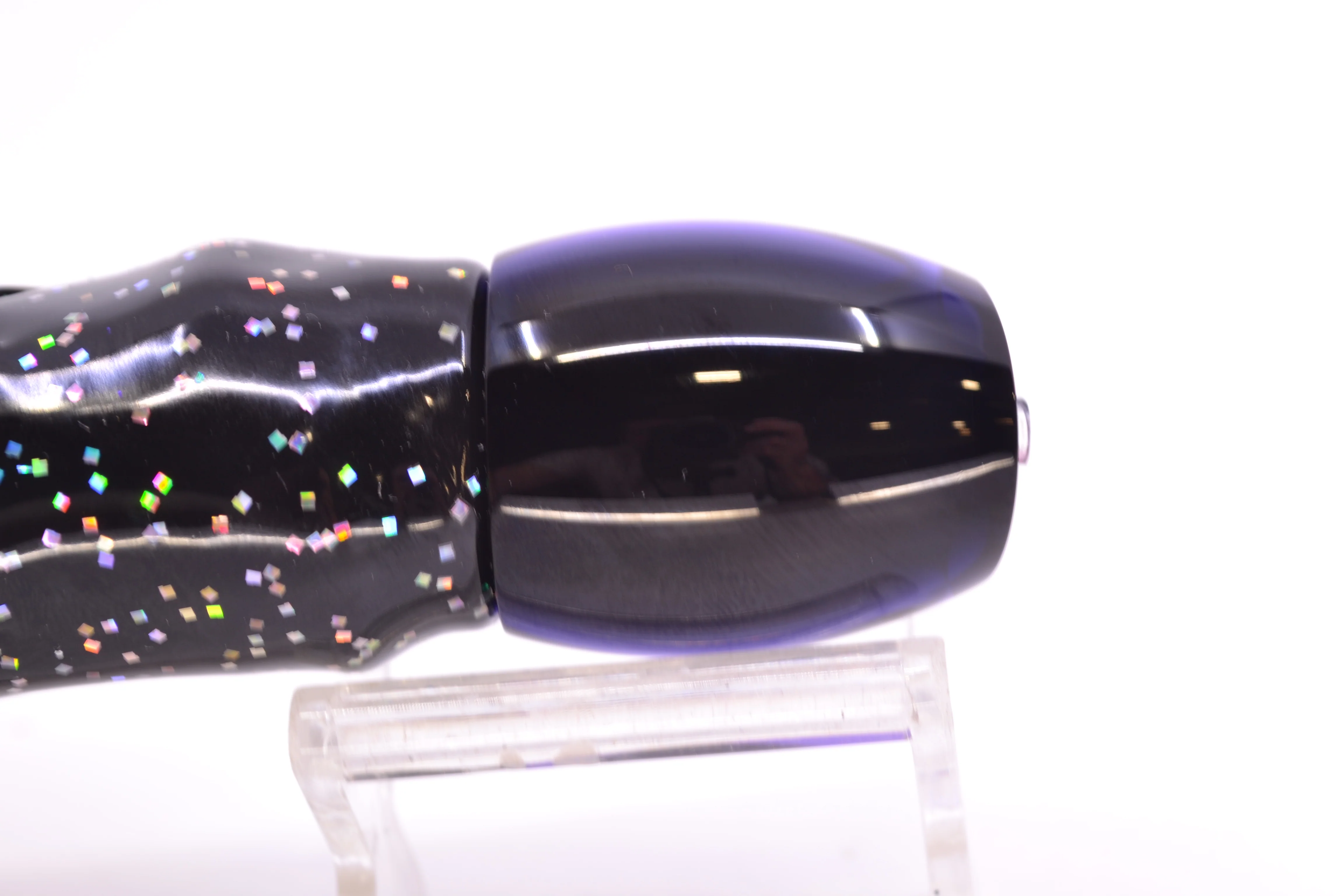 Moyes Lures Purple MOP Black Back NEW Small Blaster 9" 4.5oz Skirted Black Aurora - Image 6