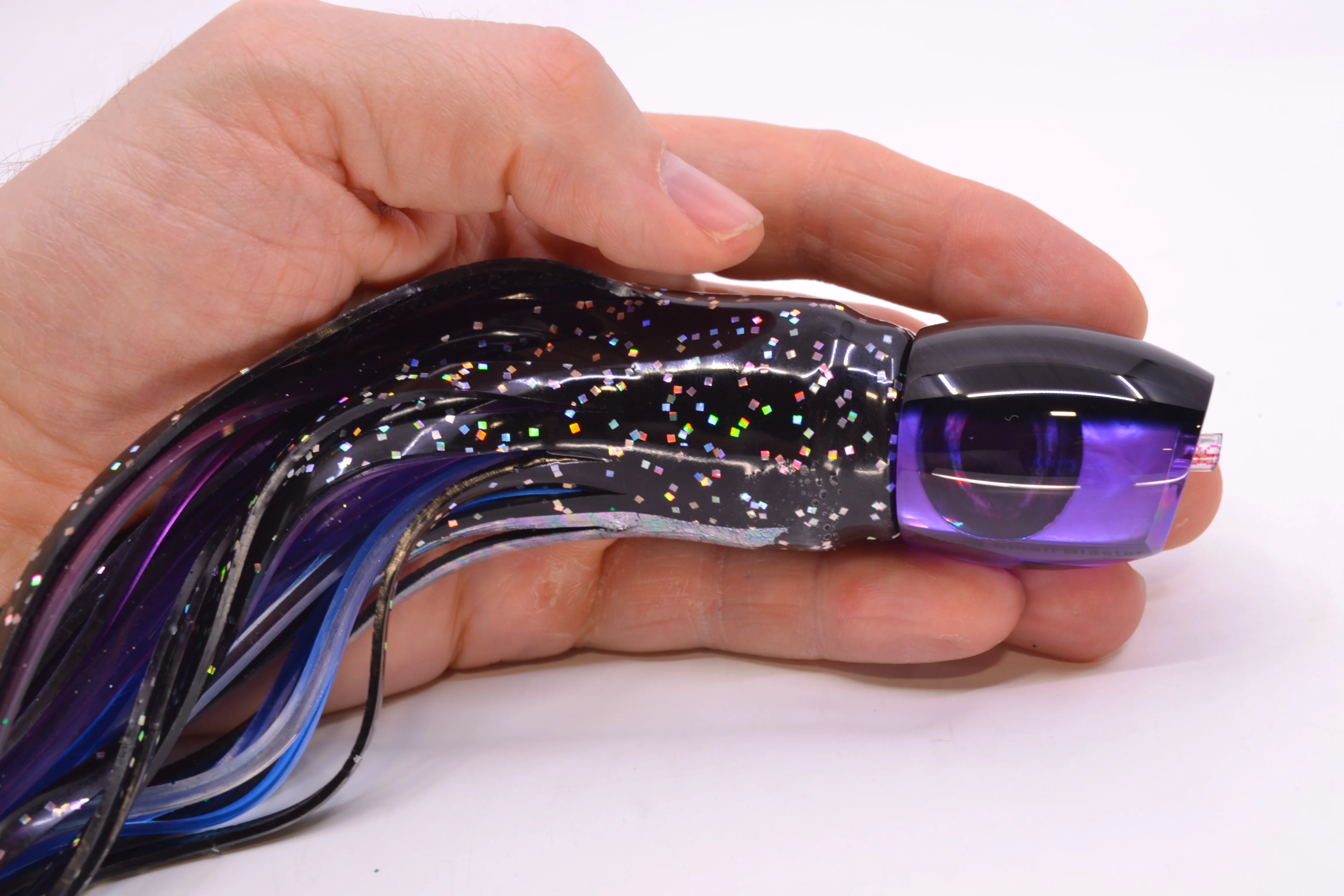 Moyes Lures Purple MOP Black Back NEW Small Blaster 9" 4.5oz Skirted Black Aurora - Image 7