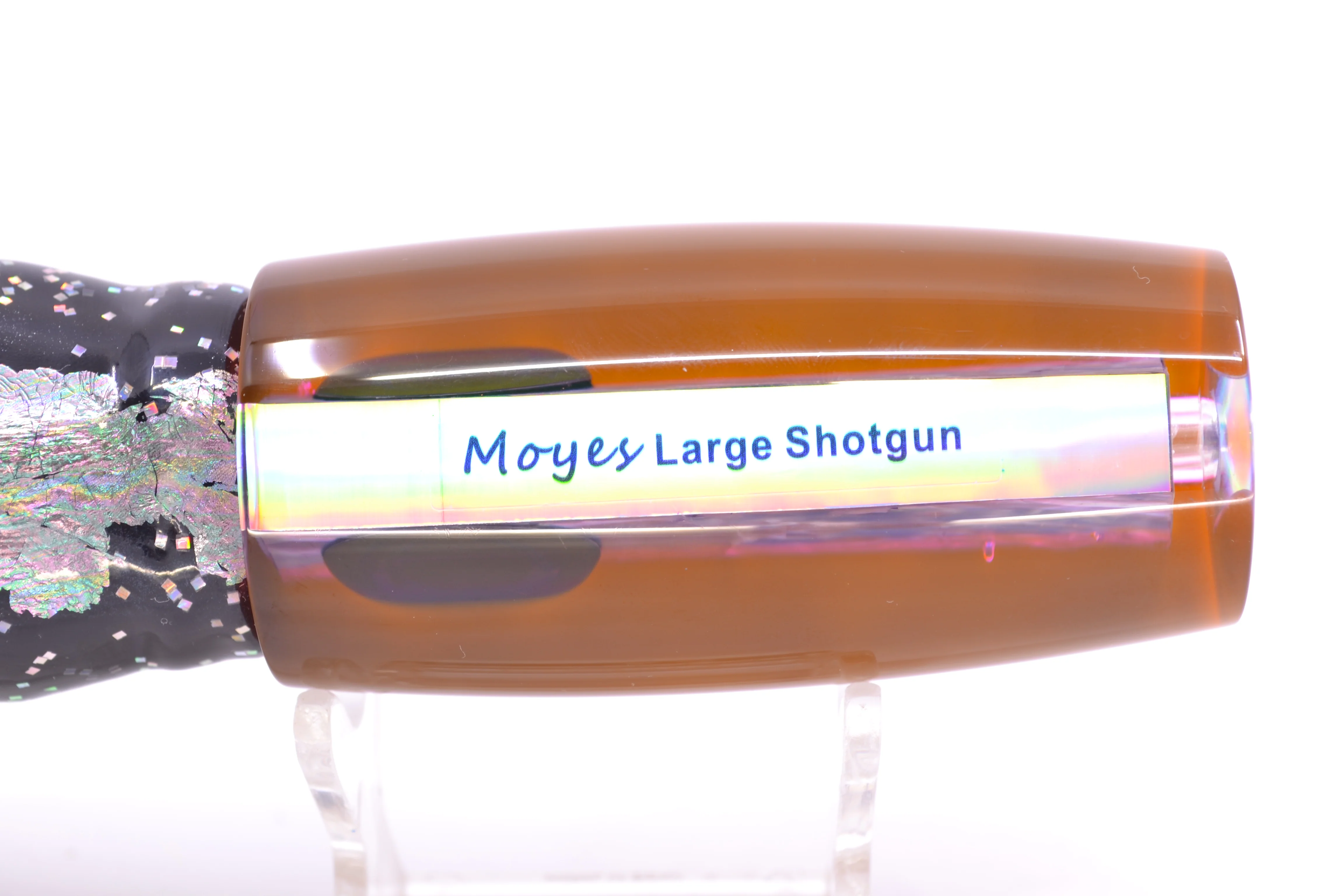 Moyes Lures Rainbow MOP Black-Pink Back Large Shotgun 12" 7.8oz Skirted Black/Pink - Image 6