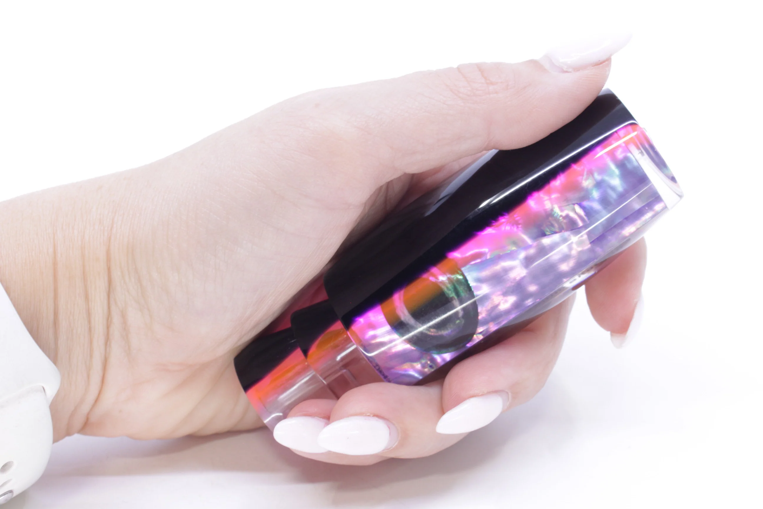 Moyes Lures Rainbow MOP Black-Pink Back Medium Shotgun 10" 3.3oz - Image 5