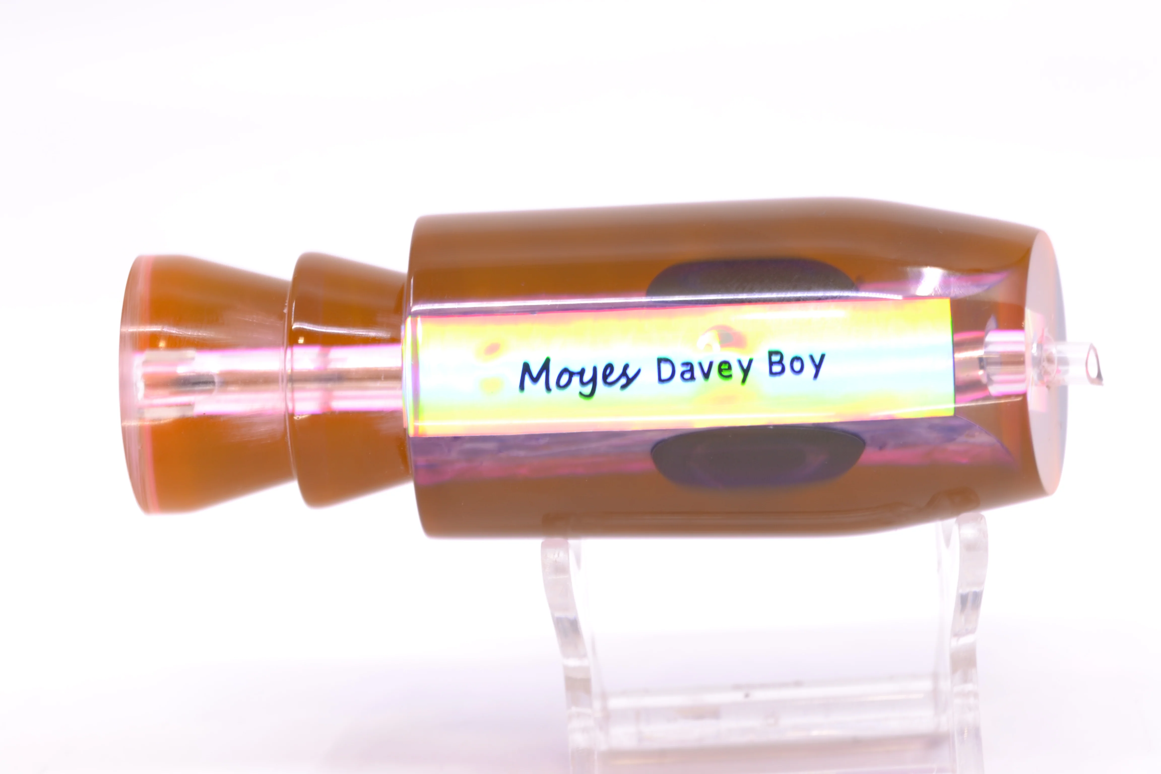 Moyes Lures Rainbow MOP Black-Pink Back Taxi Eyes Davey Boy 12" 5oz - Image 4