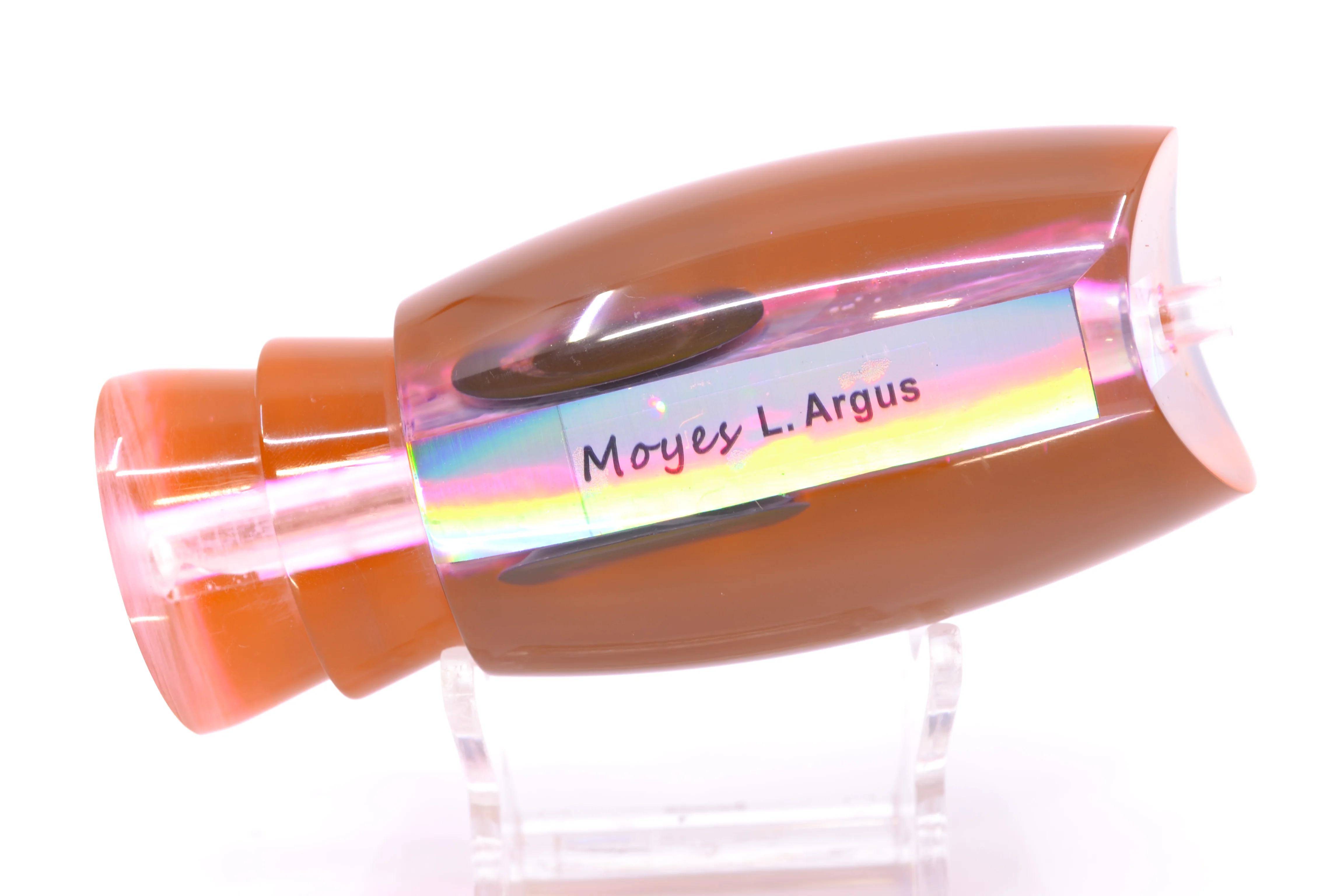 Moyes Lures Rainbow MOP Black-Pink Back Taxi Eyes Large Argus 14" 6.5oz - Image 3