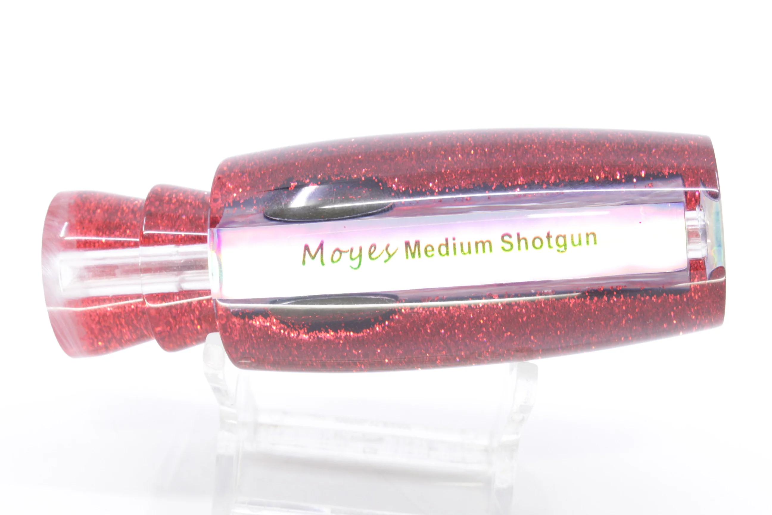 Moyes Lures Rainbow MOP Black-Red Back Medium Shotgun 10" 3.3oz - Image 3