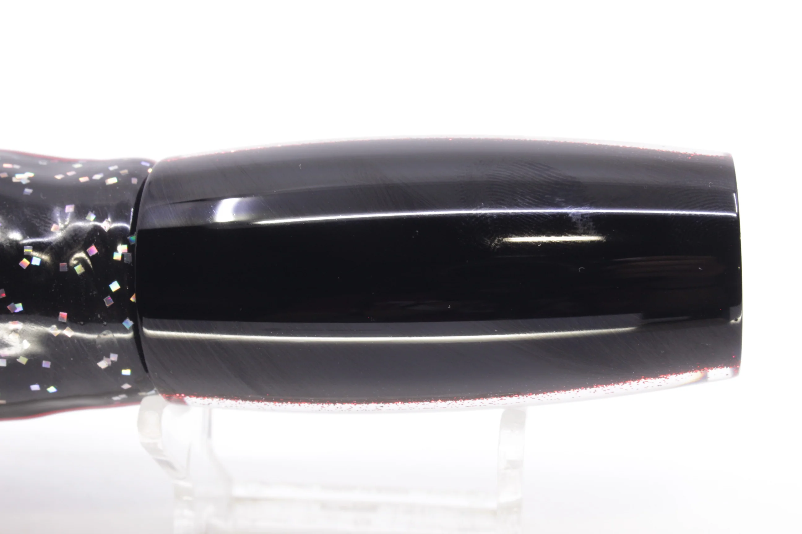 Moyes Lures Rainbow MOP Black-Red Back Medium Shotgun 10" 6.2oz Skirted - Image 5