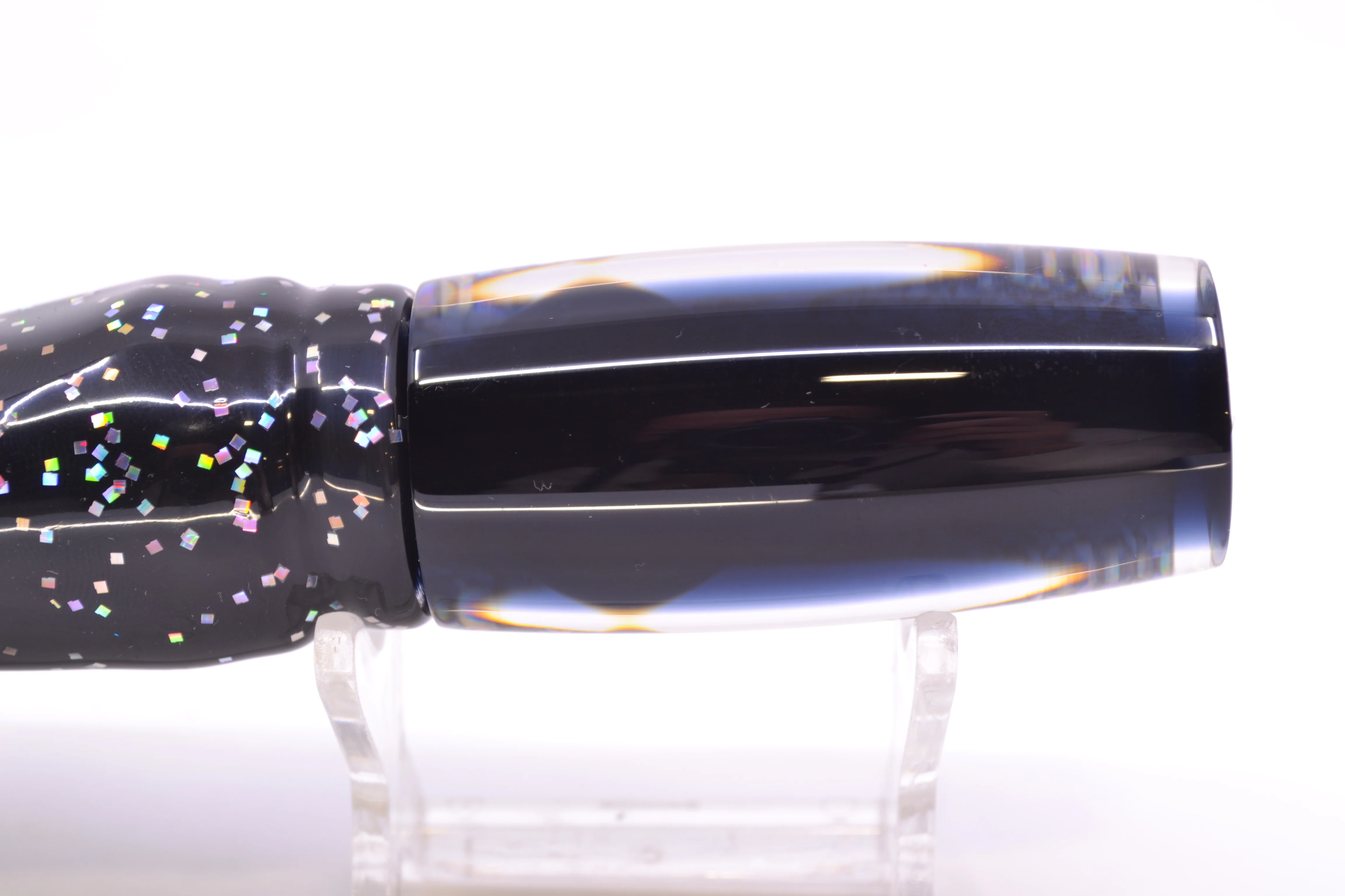 Moyes Lures S&P Black Back Taxi Eyes Small Shotgun 9" 4oz Skirted Black Aurora - Image 5