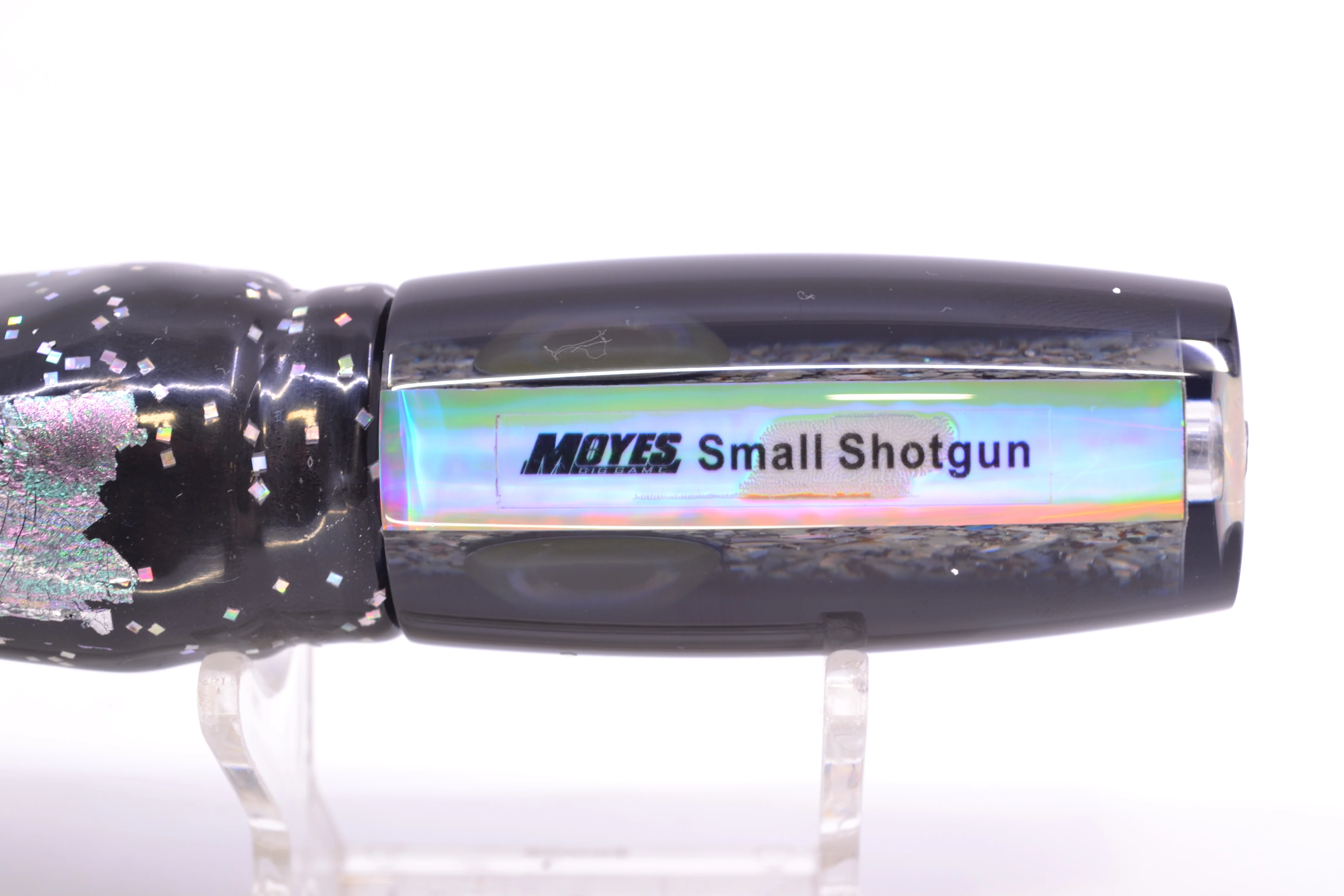 Moyes Lures S&P Black Back Taxi Eyes Small Shotgun 9" 4oz Skirted Black Aurora - Image 6