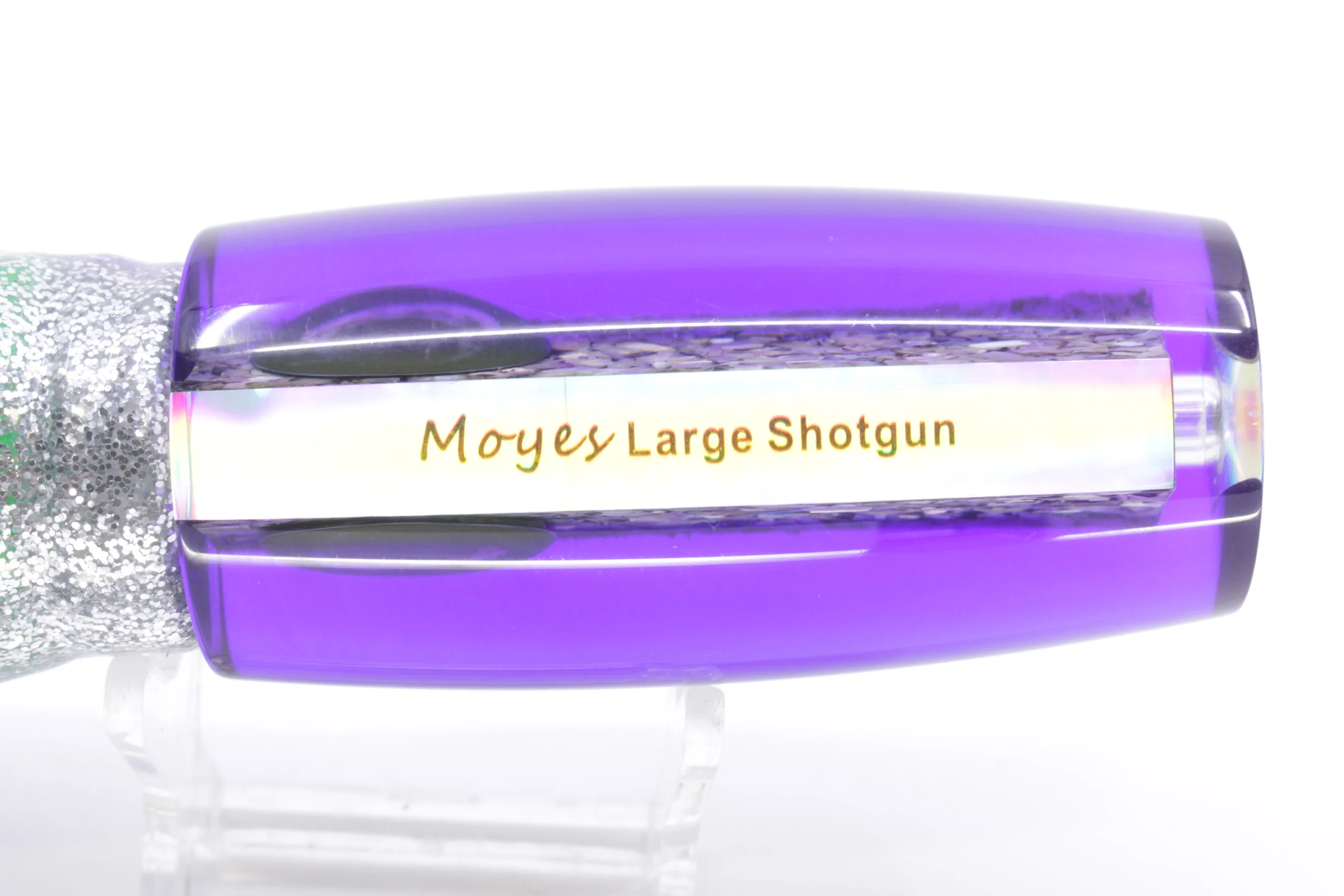 Moyes Lures S&P Purple Back Large Shotgun 12" 7.8oz Skirted Purple-Silver/Green - Image 6