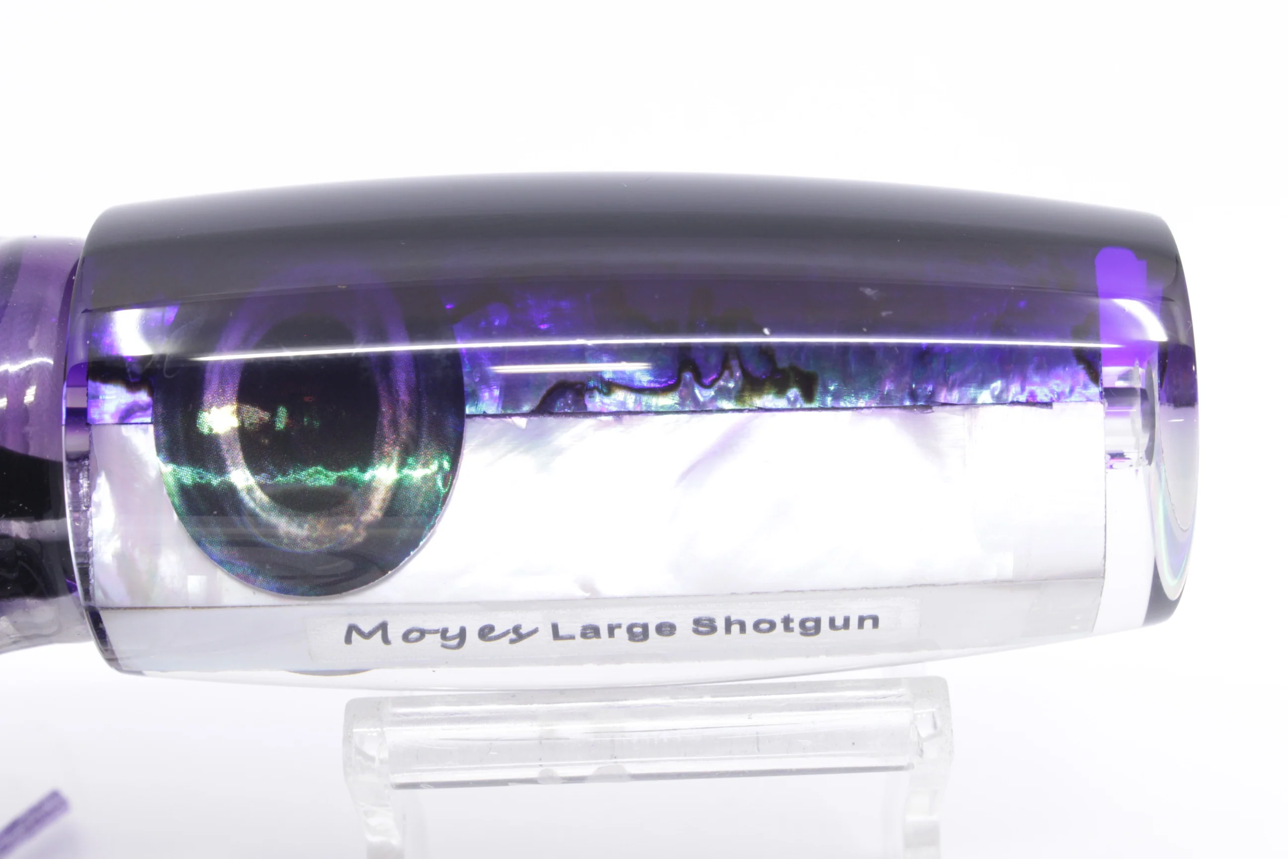 Moyes Lures Skipjack Paua-MOP Black-Purple Back Large Shotgun 12" 7.8oz Skirted - Image 5