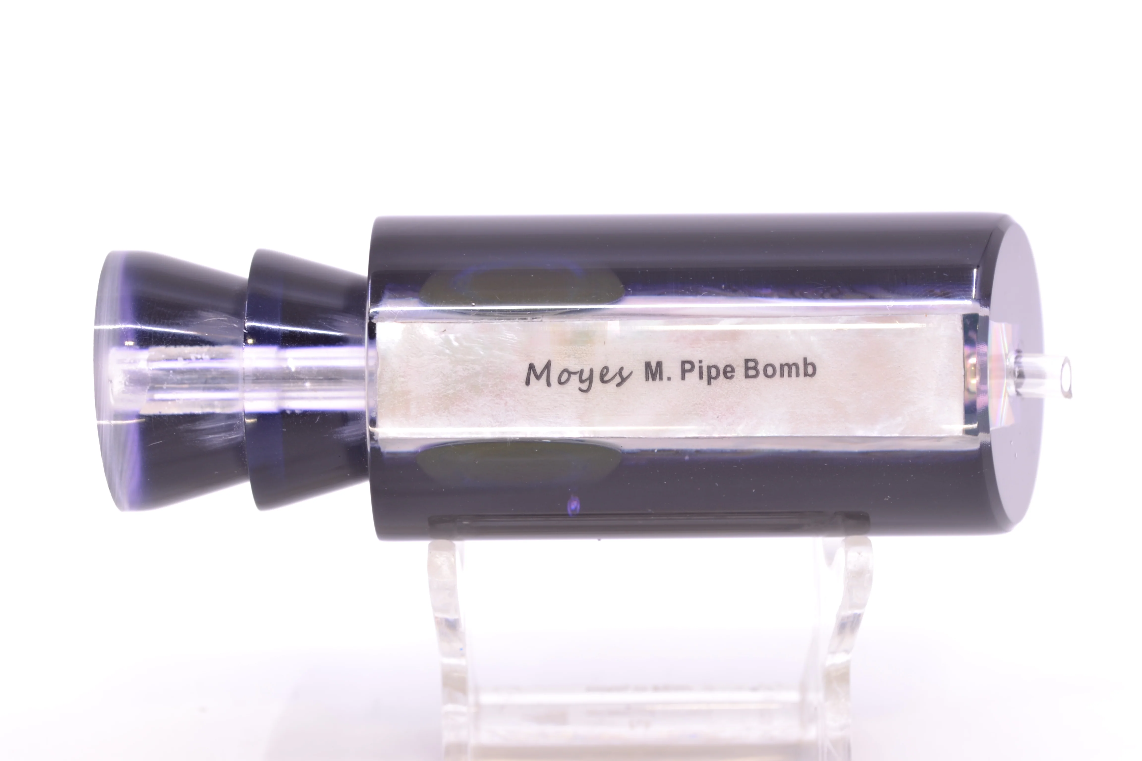 Moyes Lures Skipjack Paua-MOP Black-Purple Back Medium Pipe Bomb 12" 4.6oz - Image 3