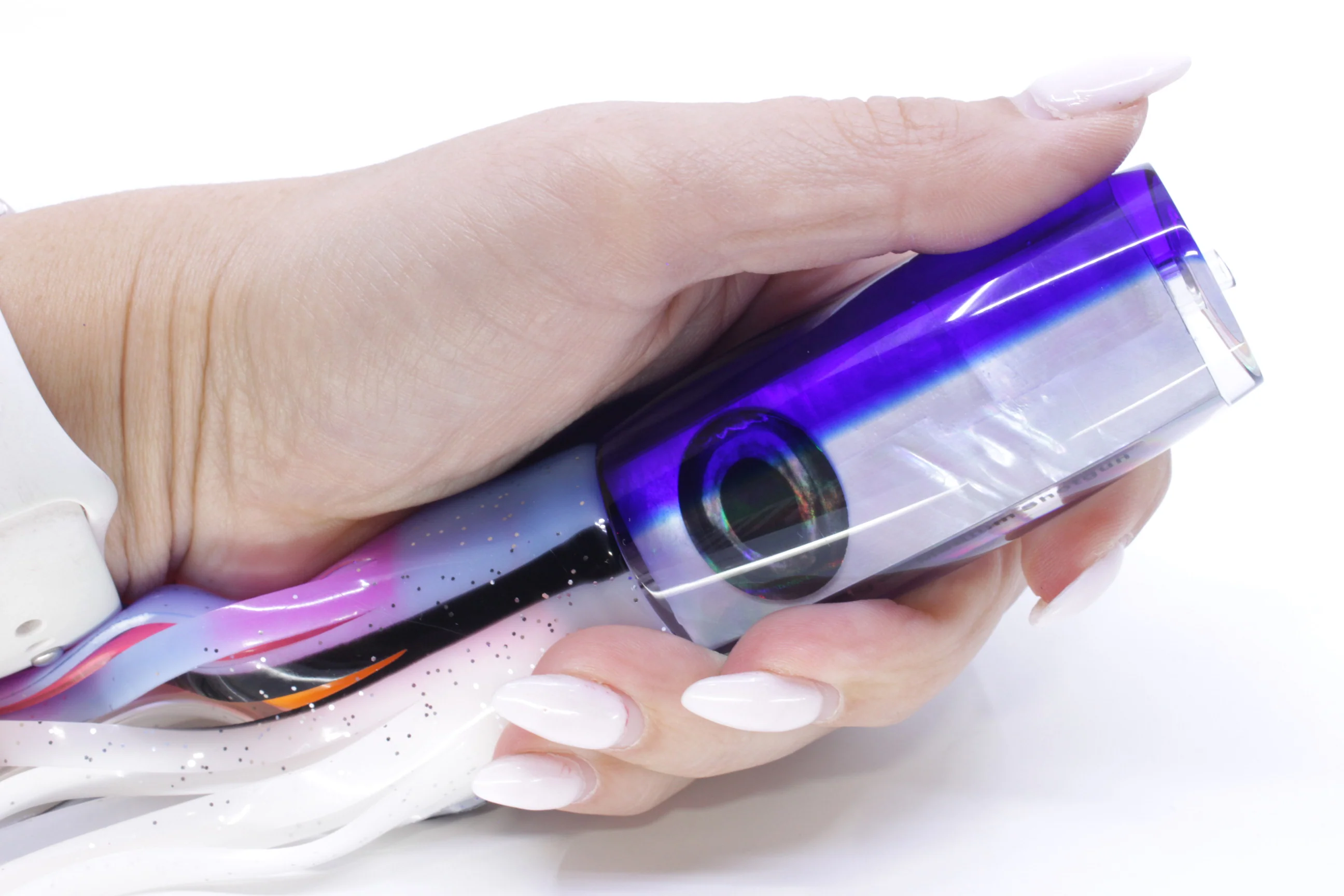 Moyes Lures White MOP Blue Back Medium Shotgun 10" 6.2oz Skirted Gay Bob - Image 7